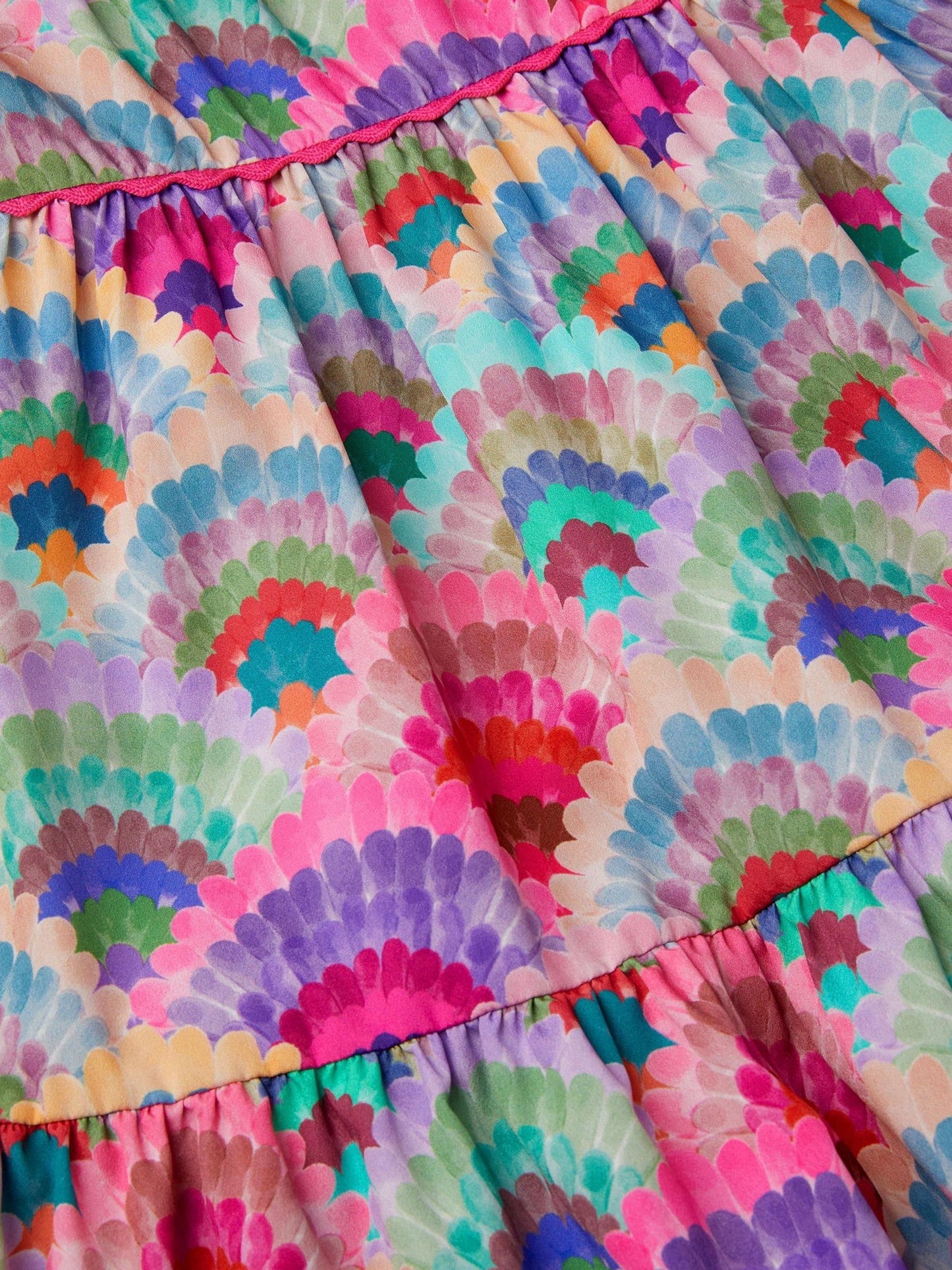 Monsoon Pink Rainbow Shell Tiered Dress image 4