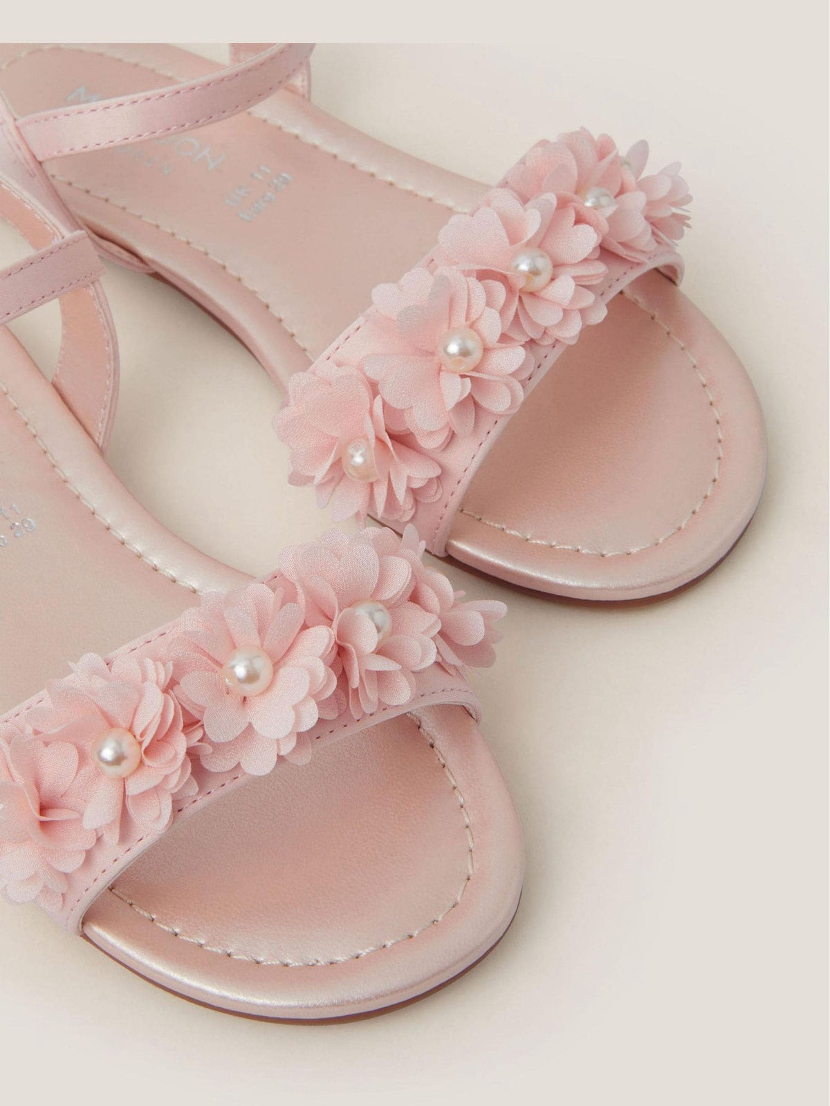 Monsoon Pink Pearl Flower Sandals image 3