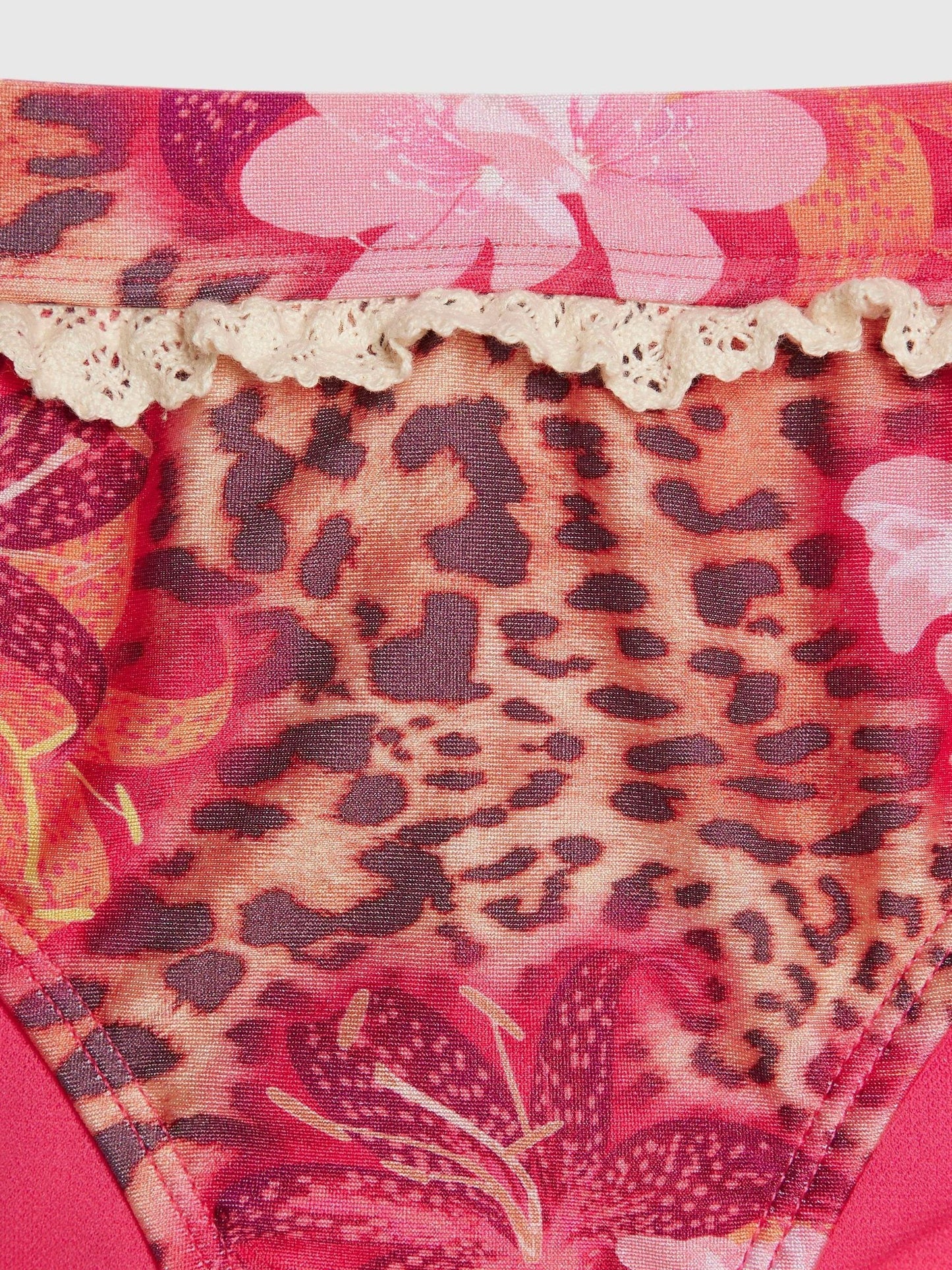 Dsiney Kidz - River Island Brown Floral Leopard Print Bikini image 4