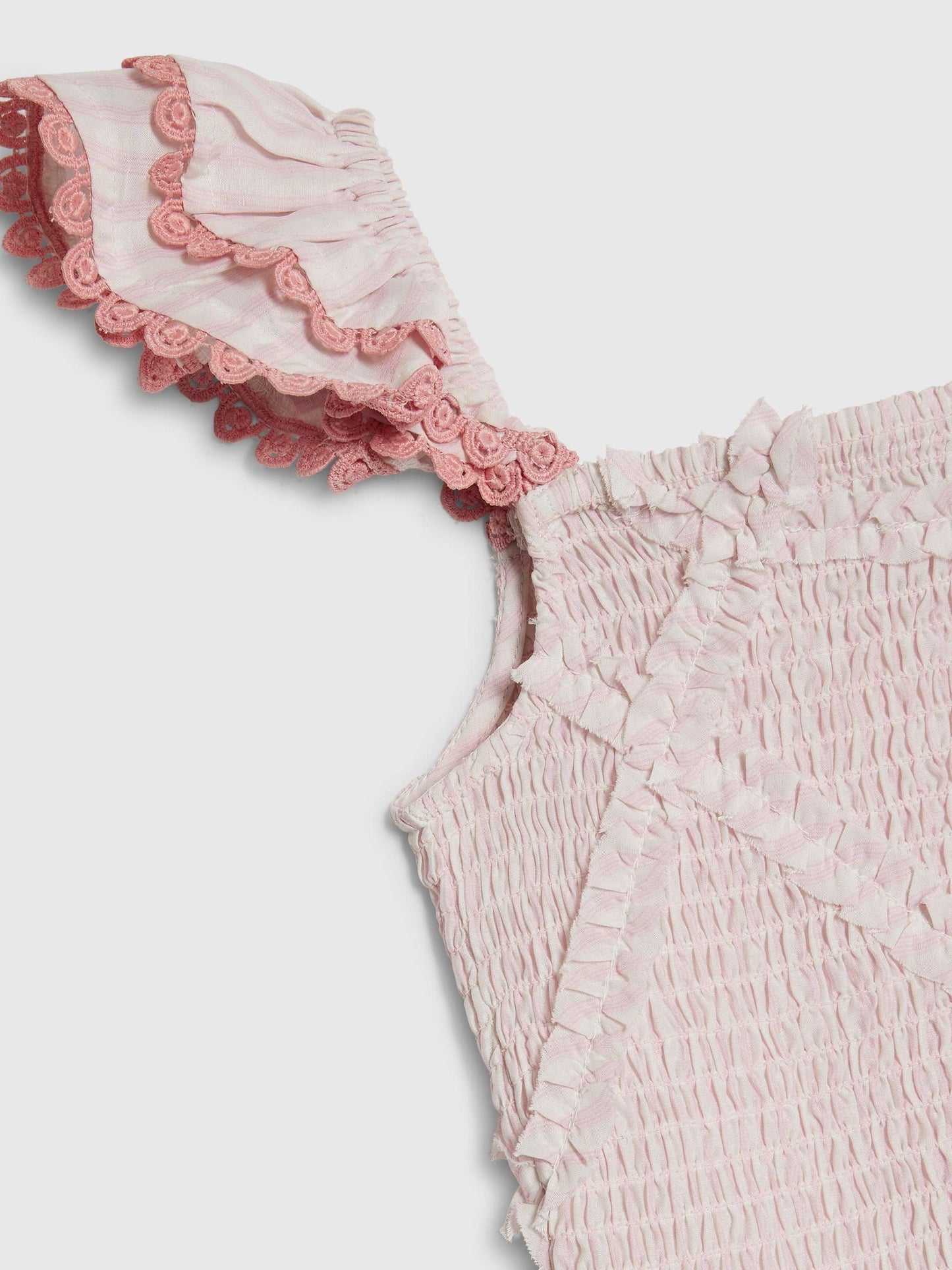 Dsiney Kidz - River Island Pink Stripe Frill Top & Trousers Set image 4