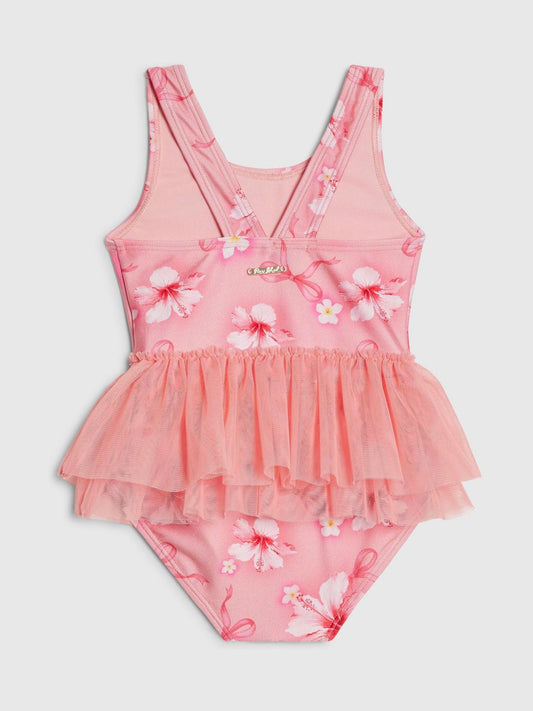 Dsiney Kidz - River Island Pink Hibiscus Bow Tutu Swimsuit image 2