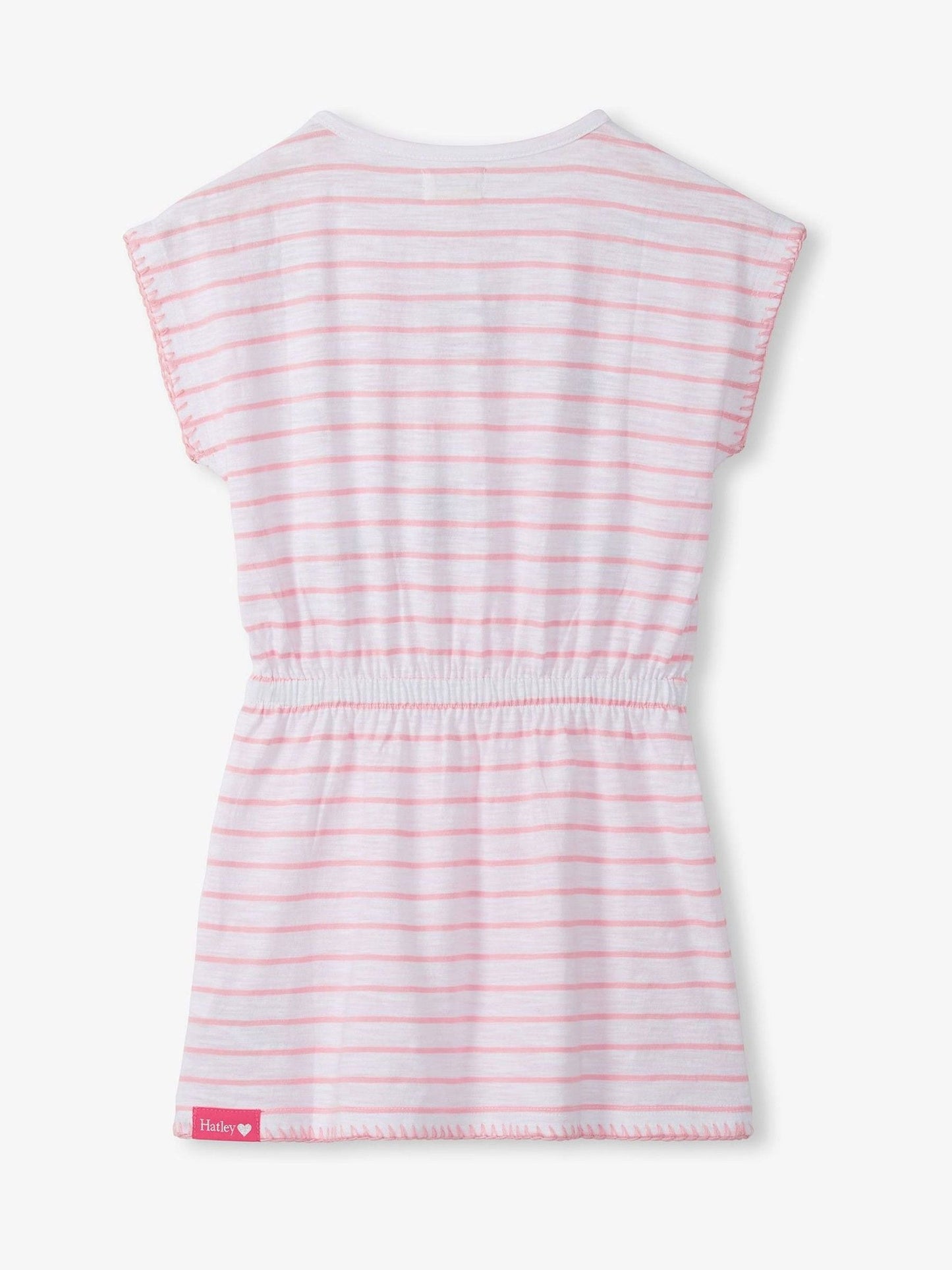 Hatley Pink Strawberry Stripes Cinched Waist Relaxed Dress image 4