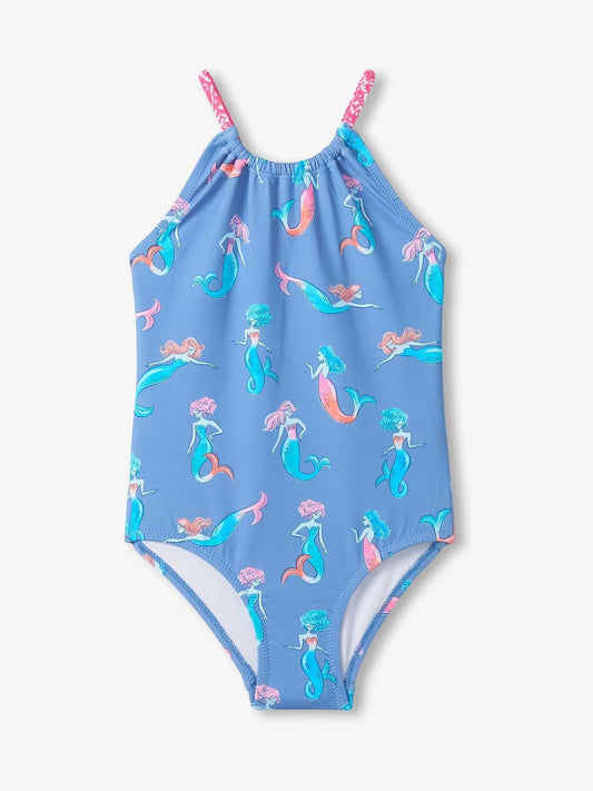 Dsiney Kidz - Hatley Blue Salty Mermaids Gather Front Swimsuit image 2