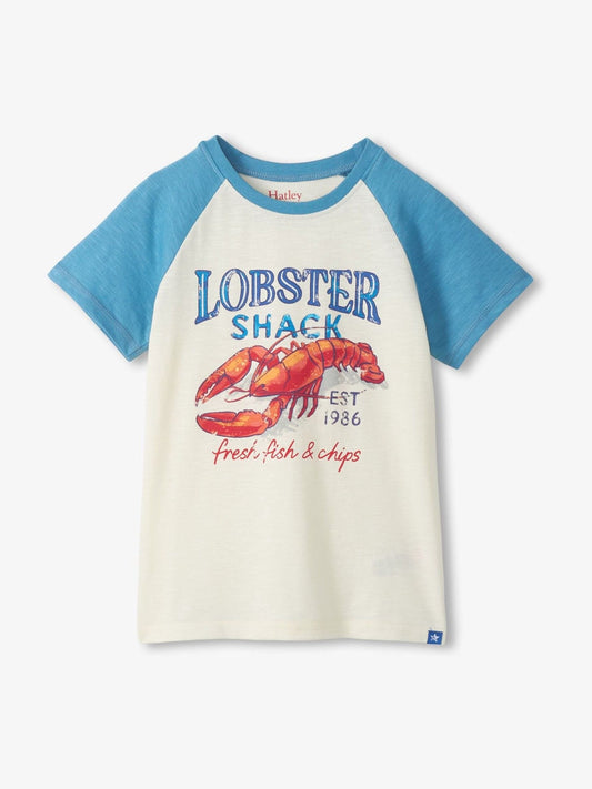 Hatley Natural Lobster Shack Raglan T-Shirt And Shorts Set image 2