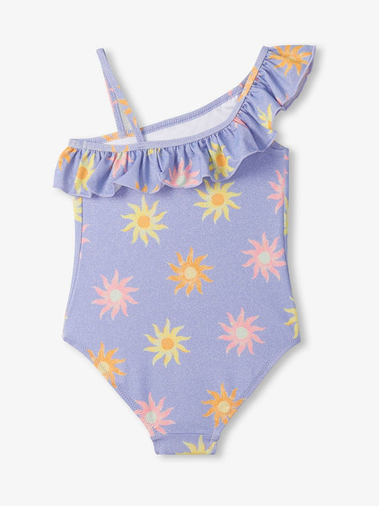 Dsiney Kidz - Hatley Purple Faded Suns Ruffle Trim Swimsuit image 2