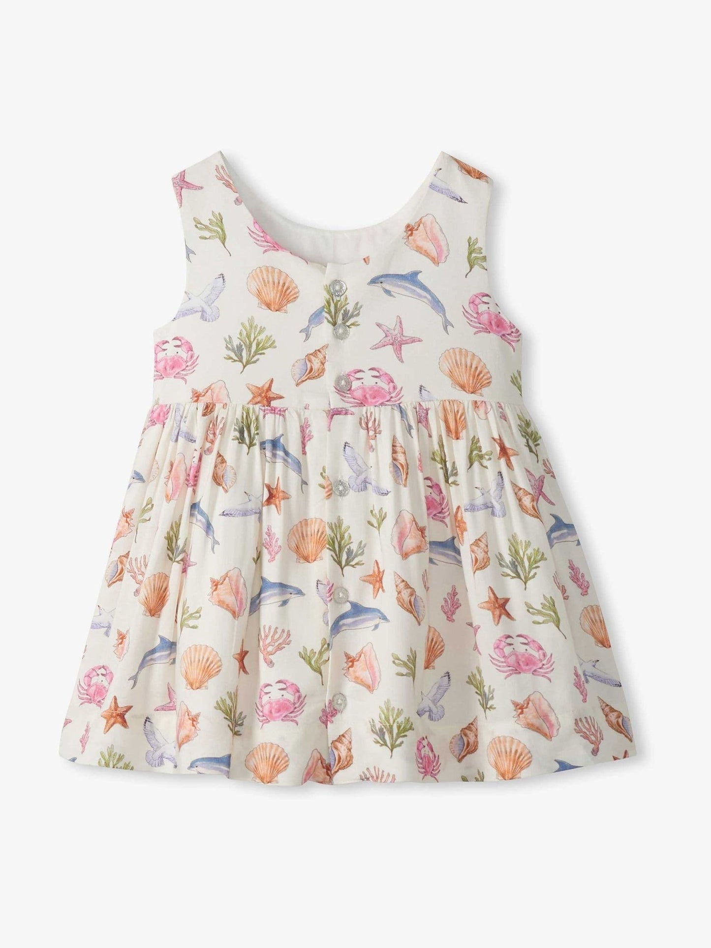 Hatley Natural Vintage Sea Life Sleeveless Party Dress image 2