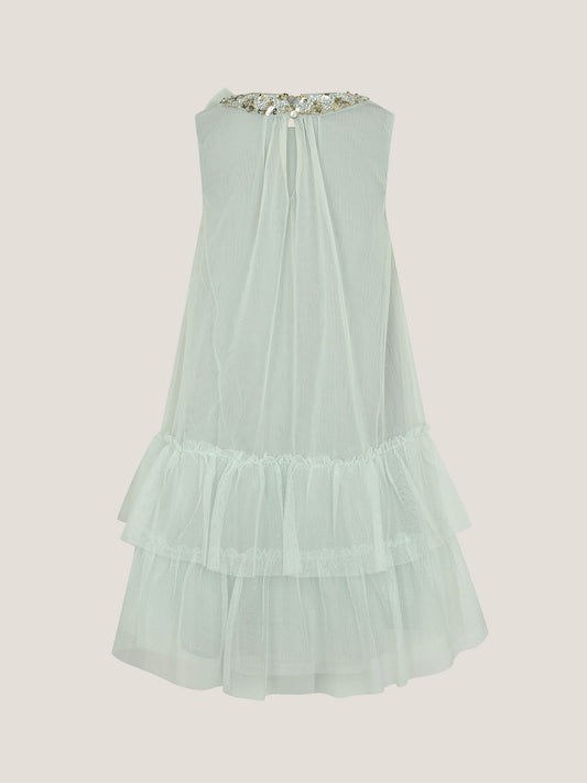 Monsoon Sage Green Alex Sequin Swing Party Dress image 2