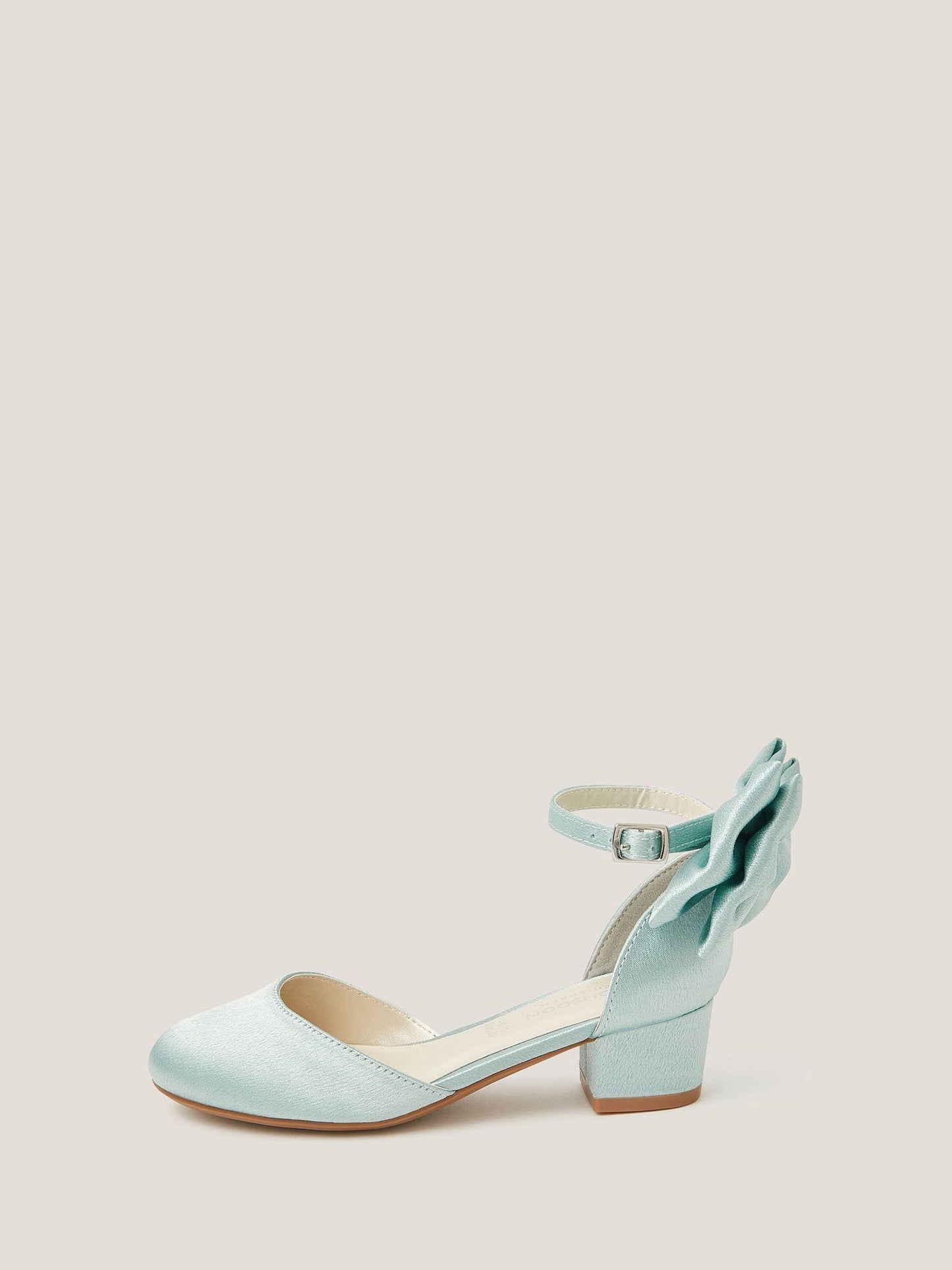 Monsoon Sage Green Sara Bow Two Part Heels image 3