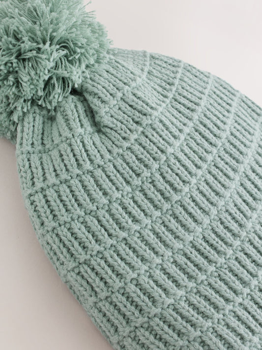 Dsiney Kidz - Sage Green Knitted Trapper Baby Hat image 2