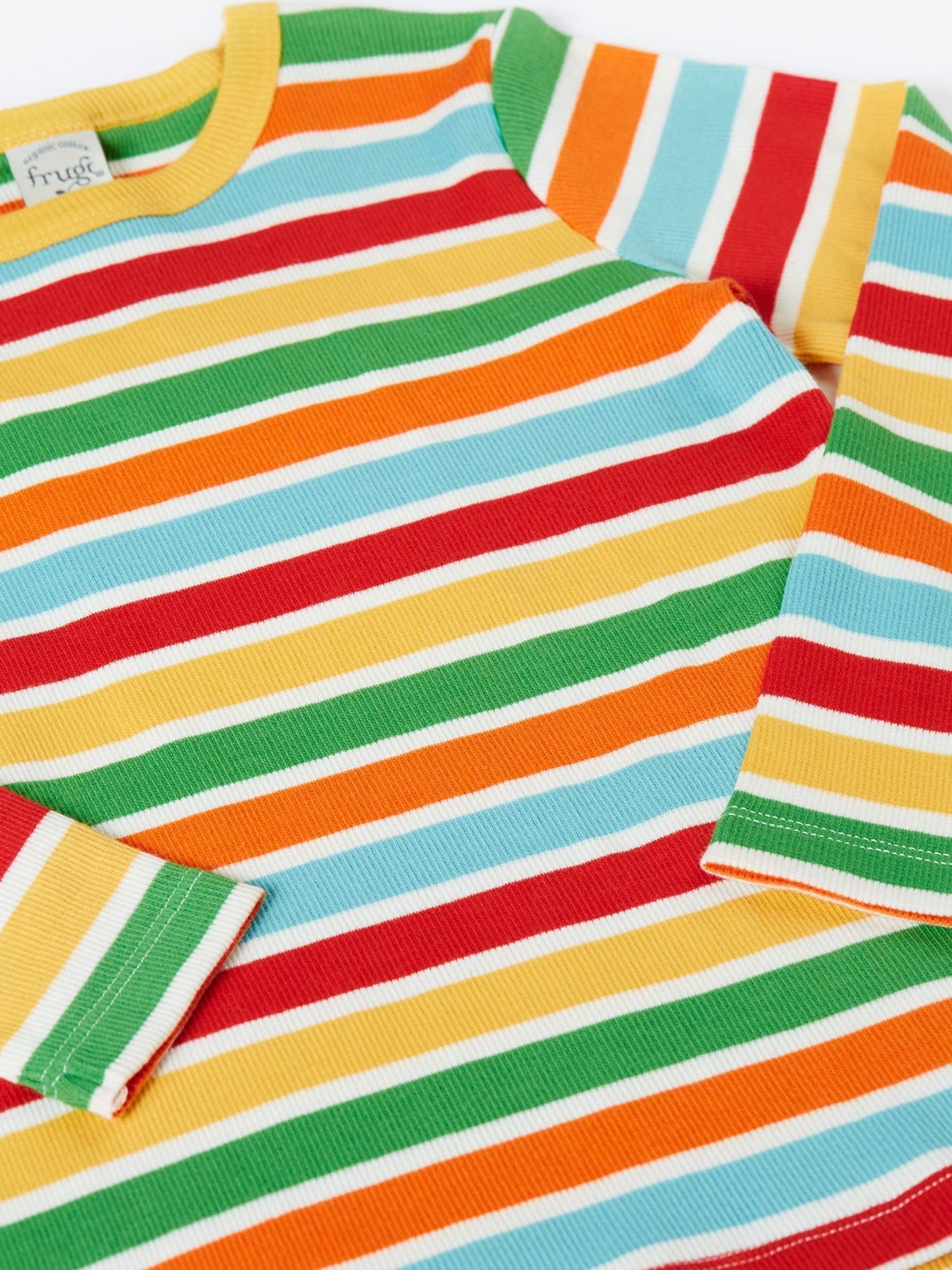 Frugi Blue Rainbow Rib Top image 4