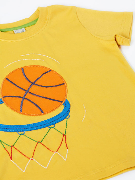 Frugi Yellow Carsen Circular T-Shirt image 2