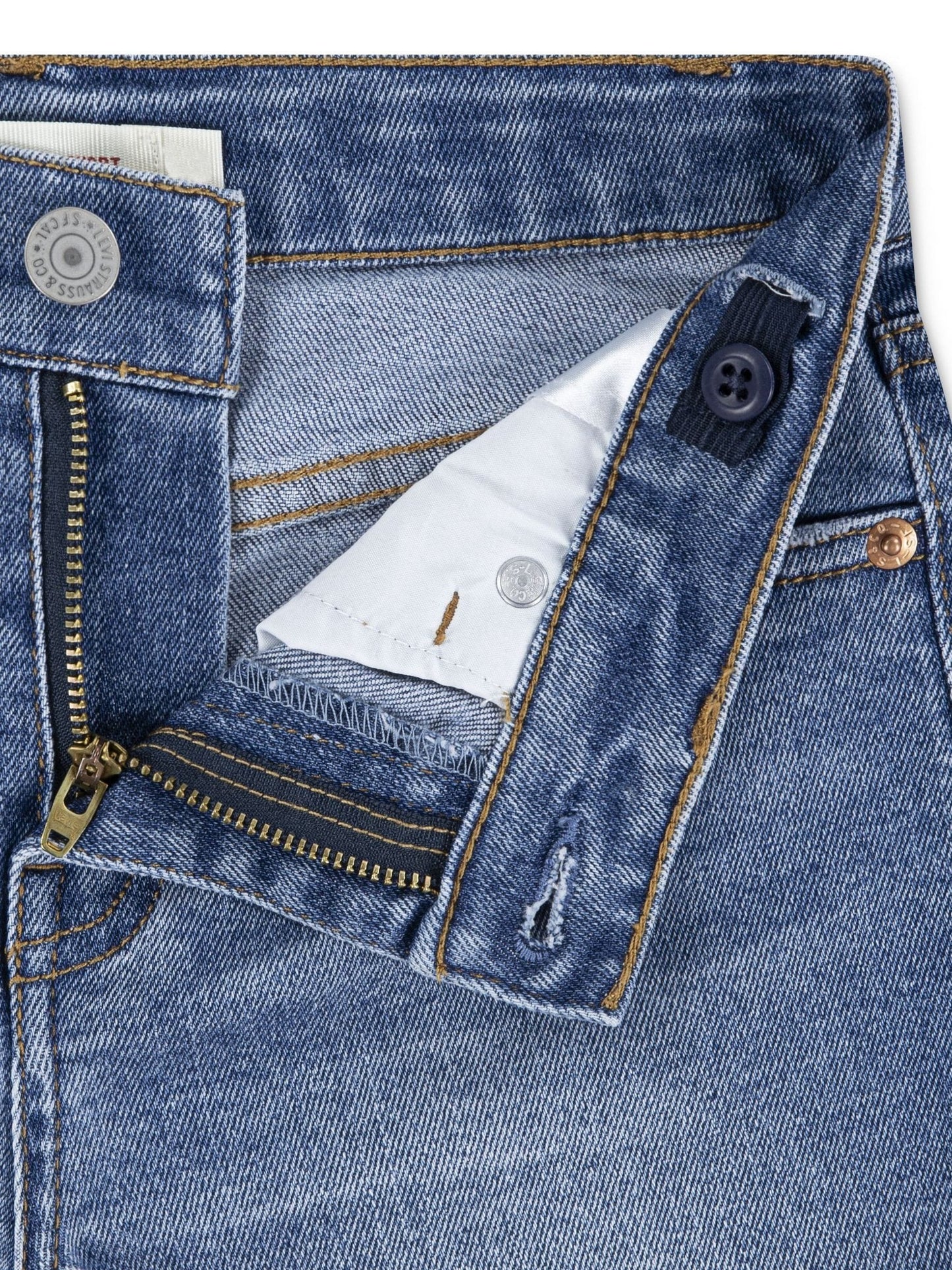 Levi's® Blue Girlfriend Shorts image 4