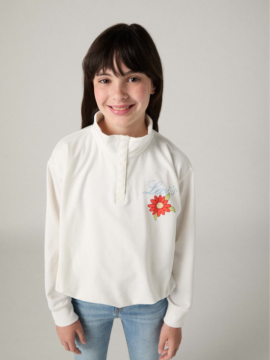 Levi's® White Bubble Hem Floral Graphic Long Sleeve T-Shirt image 2