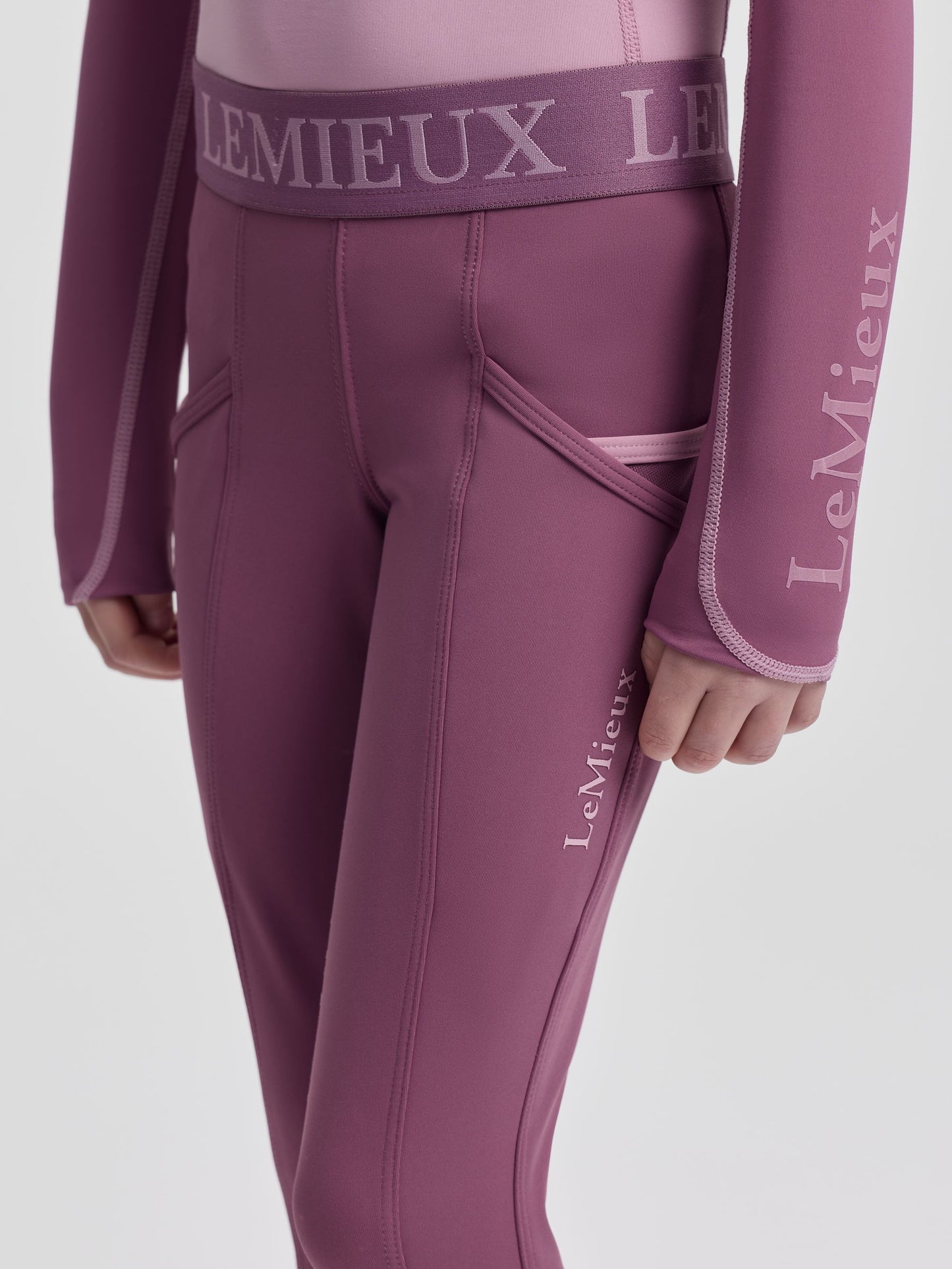 LeMieux Pink Mini Pull On Breech Mallow Leggings image 4