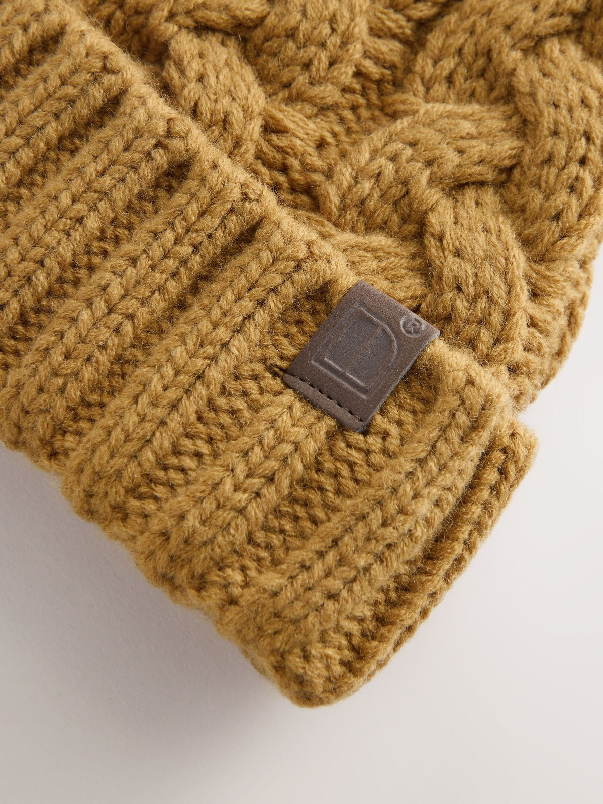 Ochre Yellow Cable Knit Pom Hat (1-16yrs) - image 6