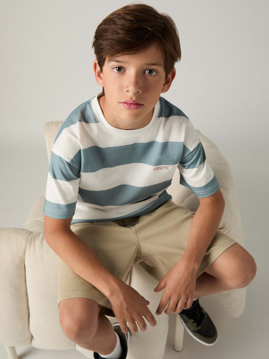 Levi's Grey Big Stripe Short Sleeve T-Shirt image 2