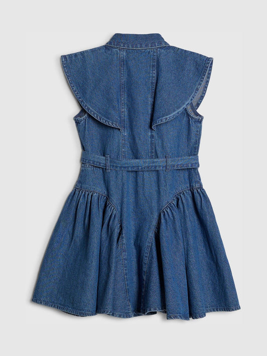 River Island Blue Denim Embellished Prom Dress image 2