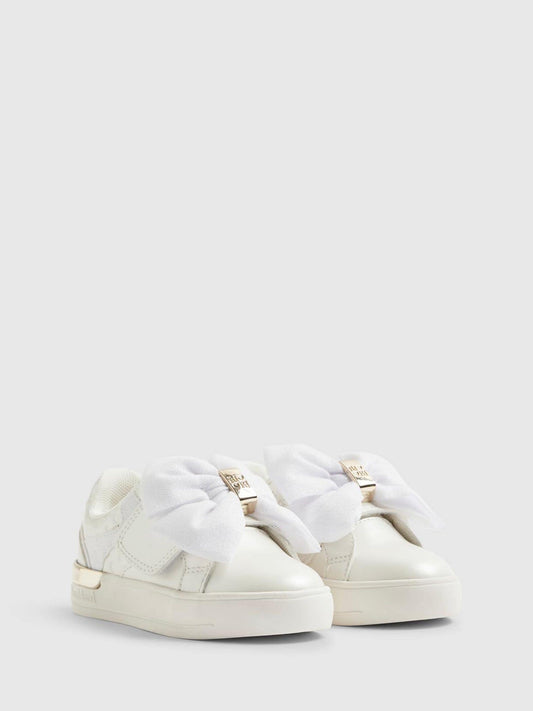 River Island White Velcro Bow Trainers image 2