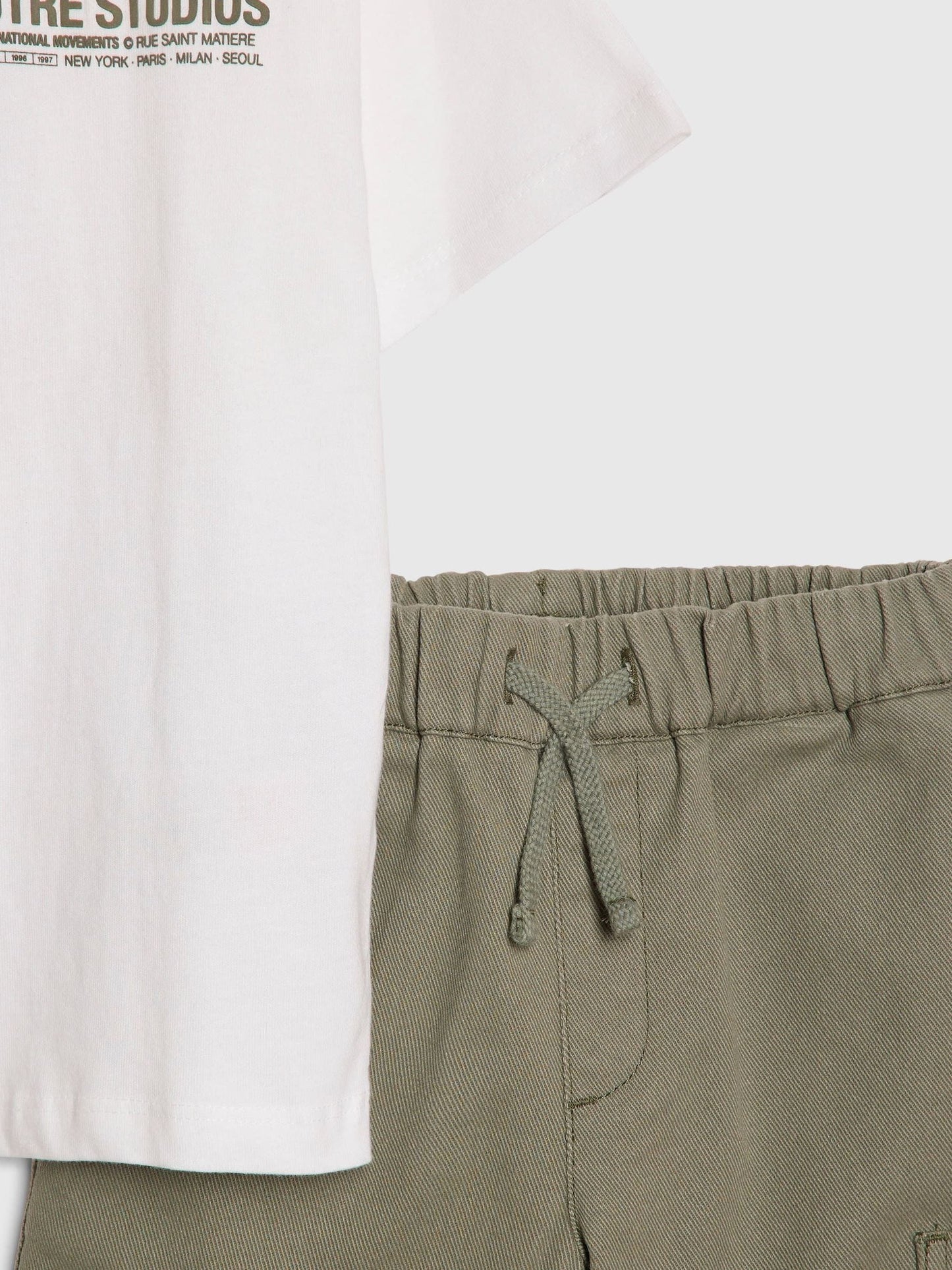 Dsiney Kidz - River Island Green Twill Shacket & Trousers Set 3 Piece image 5