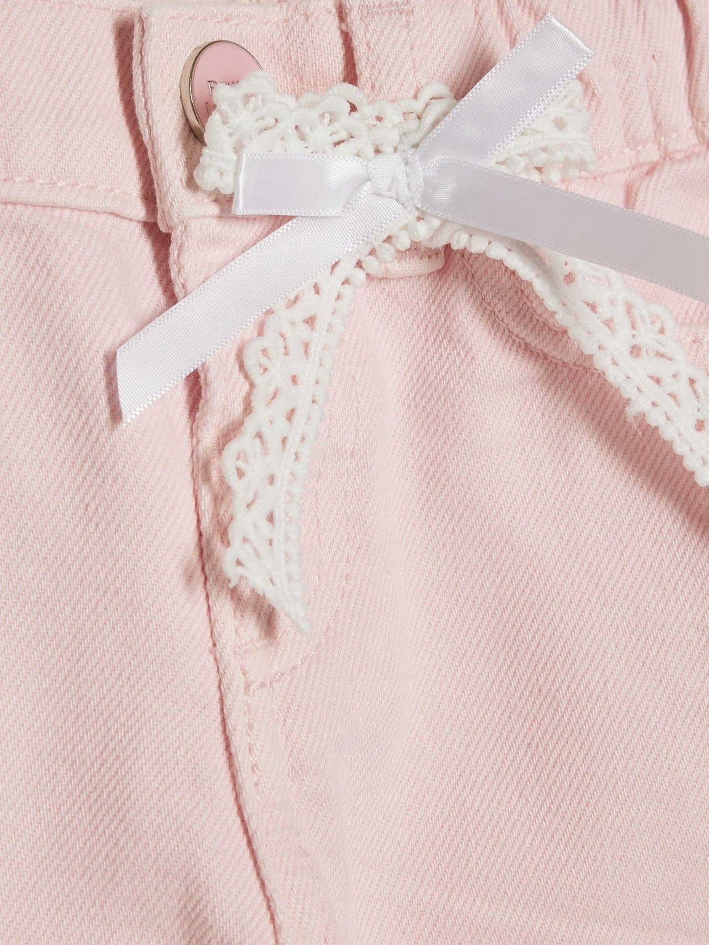 Dsiney Kidz - River Island Pink Lace Wide Leg Jeans image 4