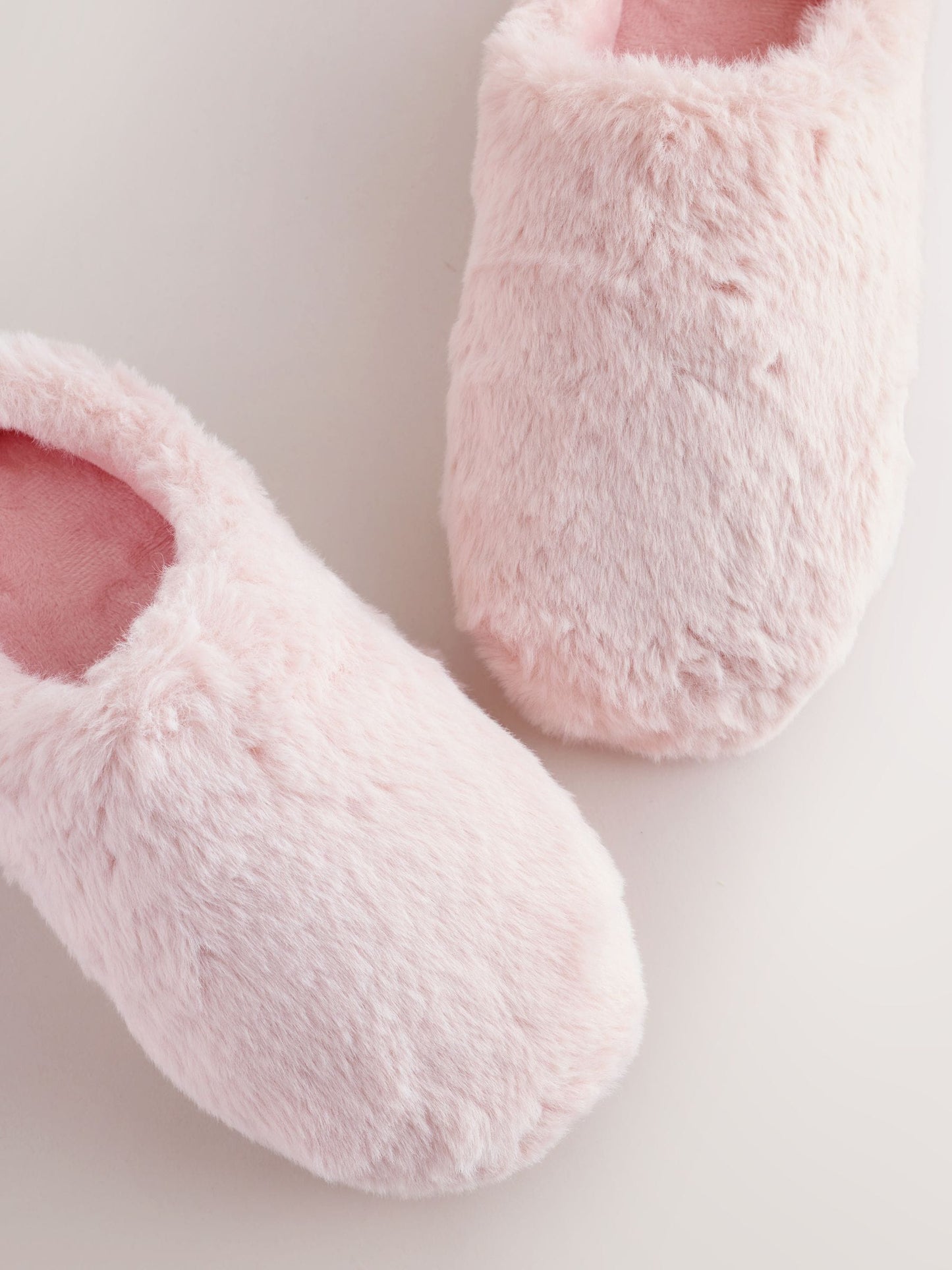 Pink Faux Fur Mule Slippers image 5