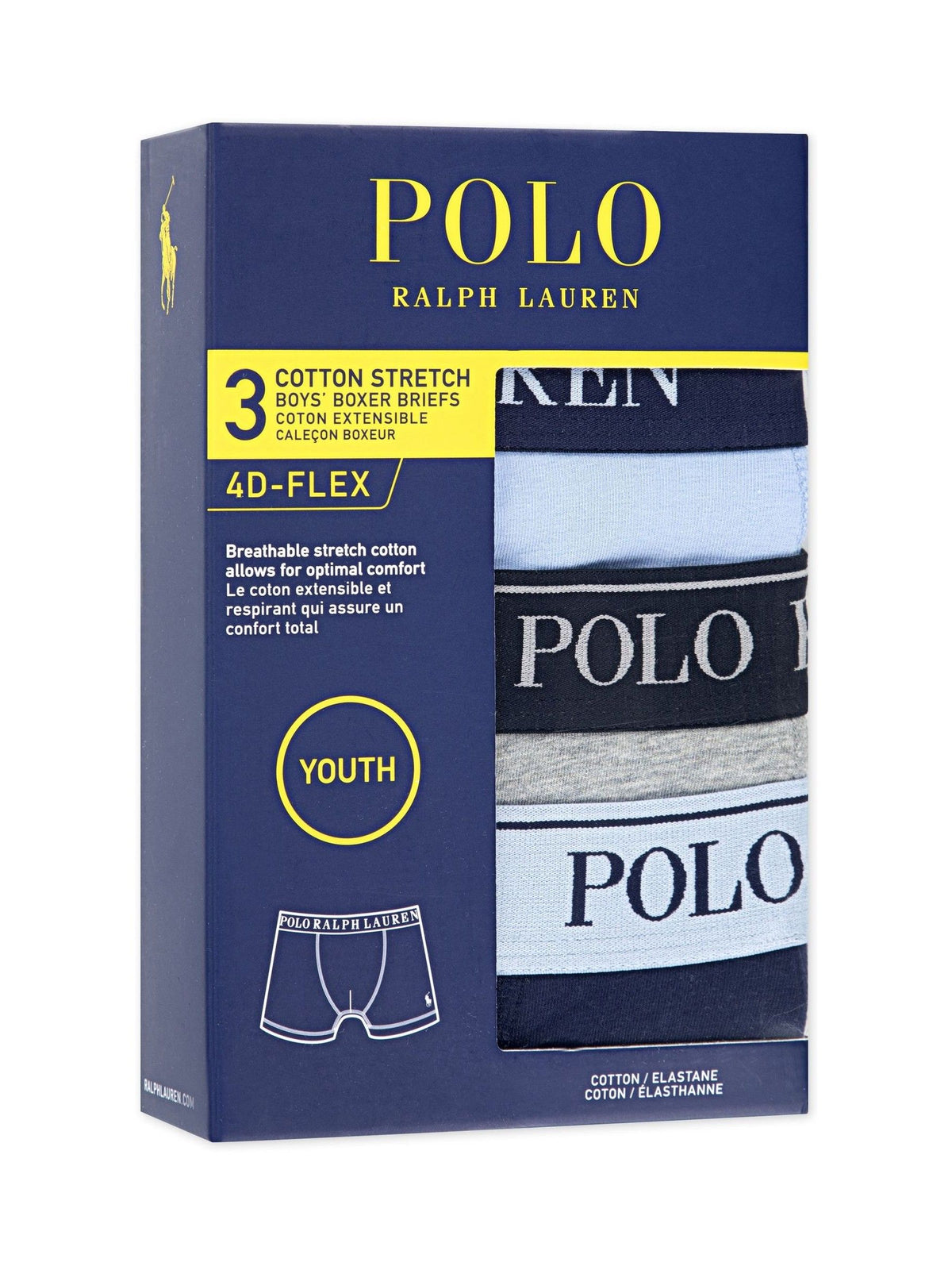 Dsiney Kidz - Polo Ralph Lauren Blue Boxers 3 Pack image 3