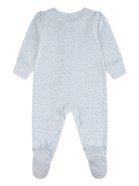 Huggies Blue Floral Footed Sleepsuit image 2