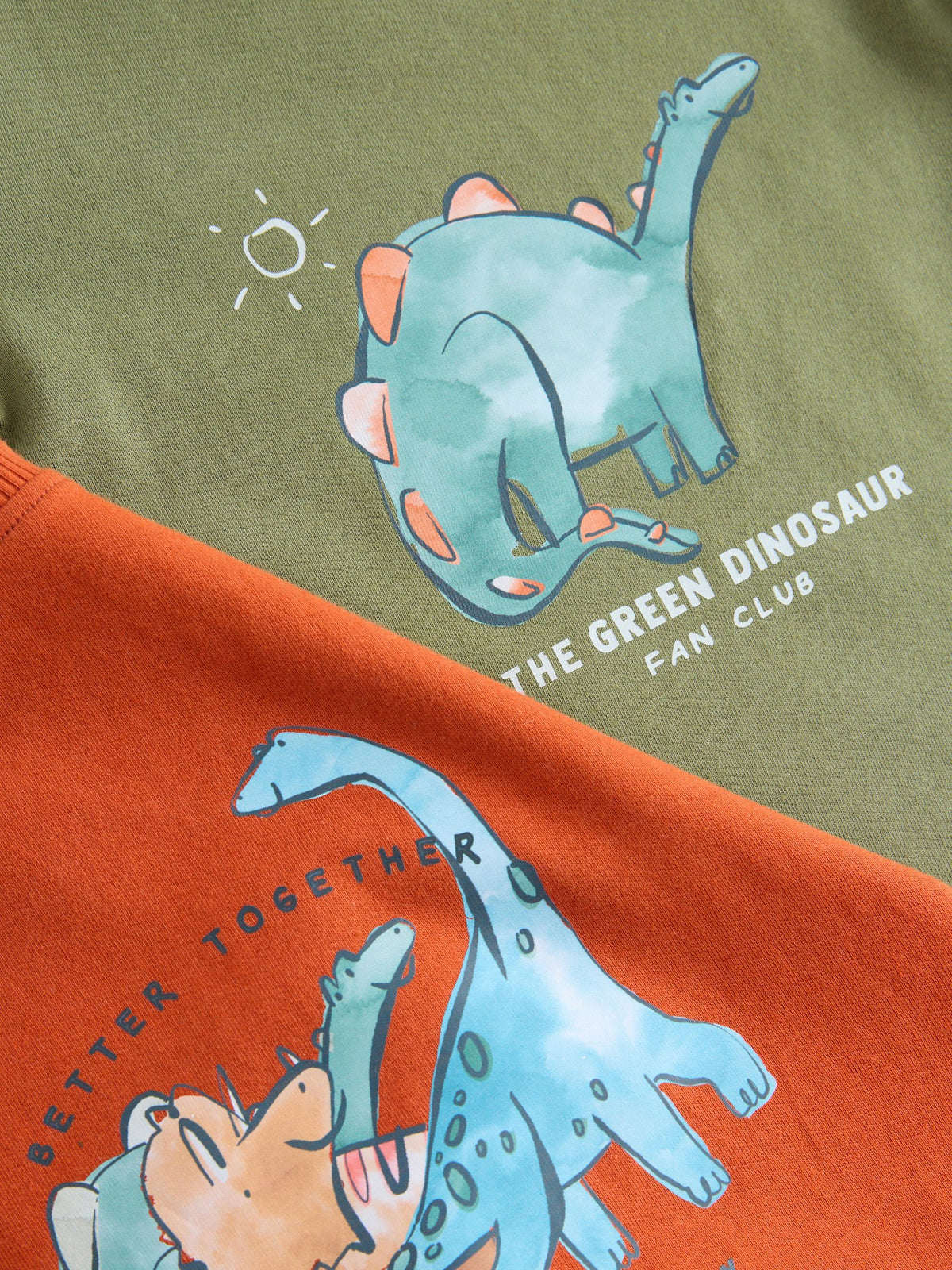 Green/Orange Dino Sketch Snuggle Pyjamas 3 Pack (9mths-8yrs) - image 9