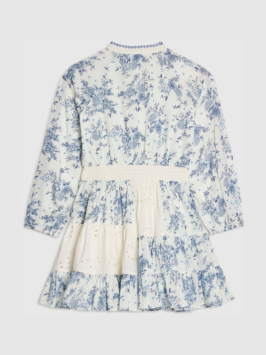 River Island Blue Patchwork Shirt Dress image 2