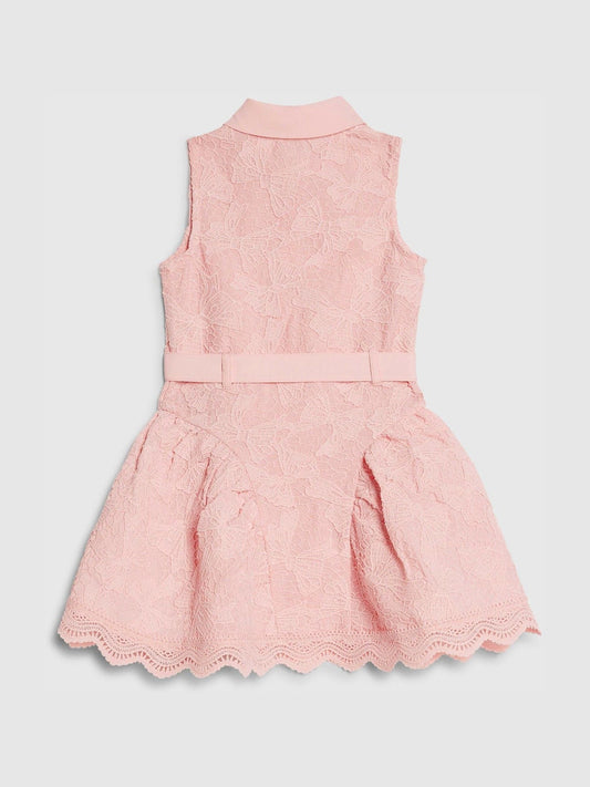 Dsiney Kidz - River Island Pink Bow Lace Belted Dress image 2