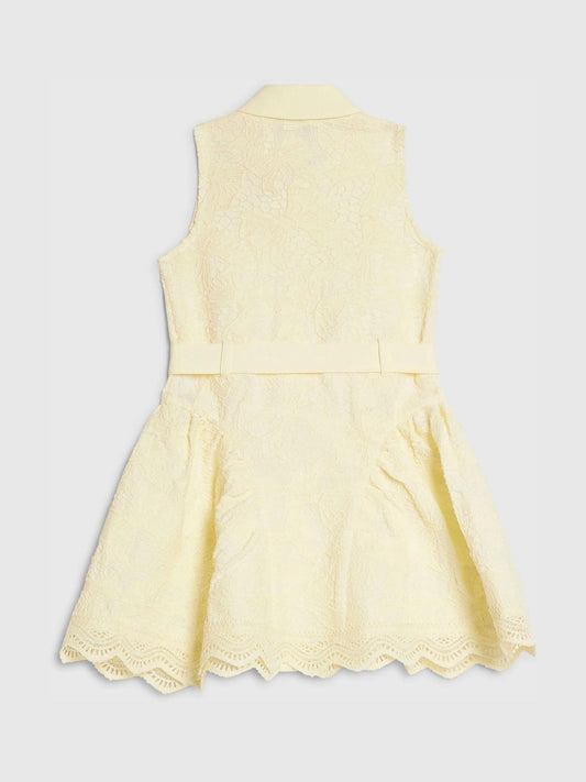 Dsiney Kidz - River Island Yellow Bow Lace Belted Dress image 2