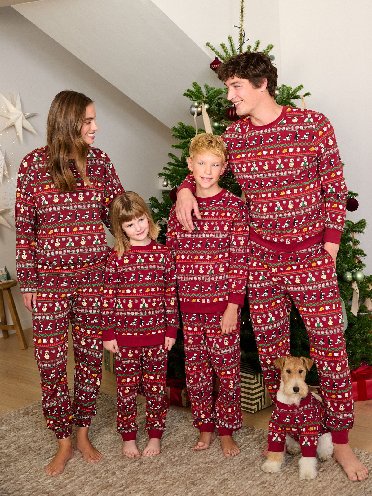 Red Wallace & Gromit Christmas Matching Family Pyjamas (1.5-16yrs) - image 4