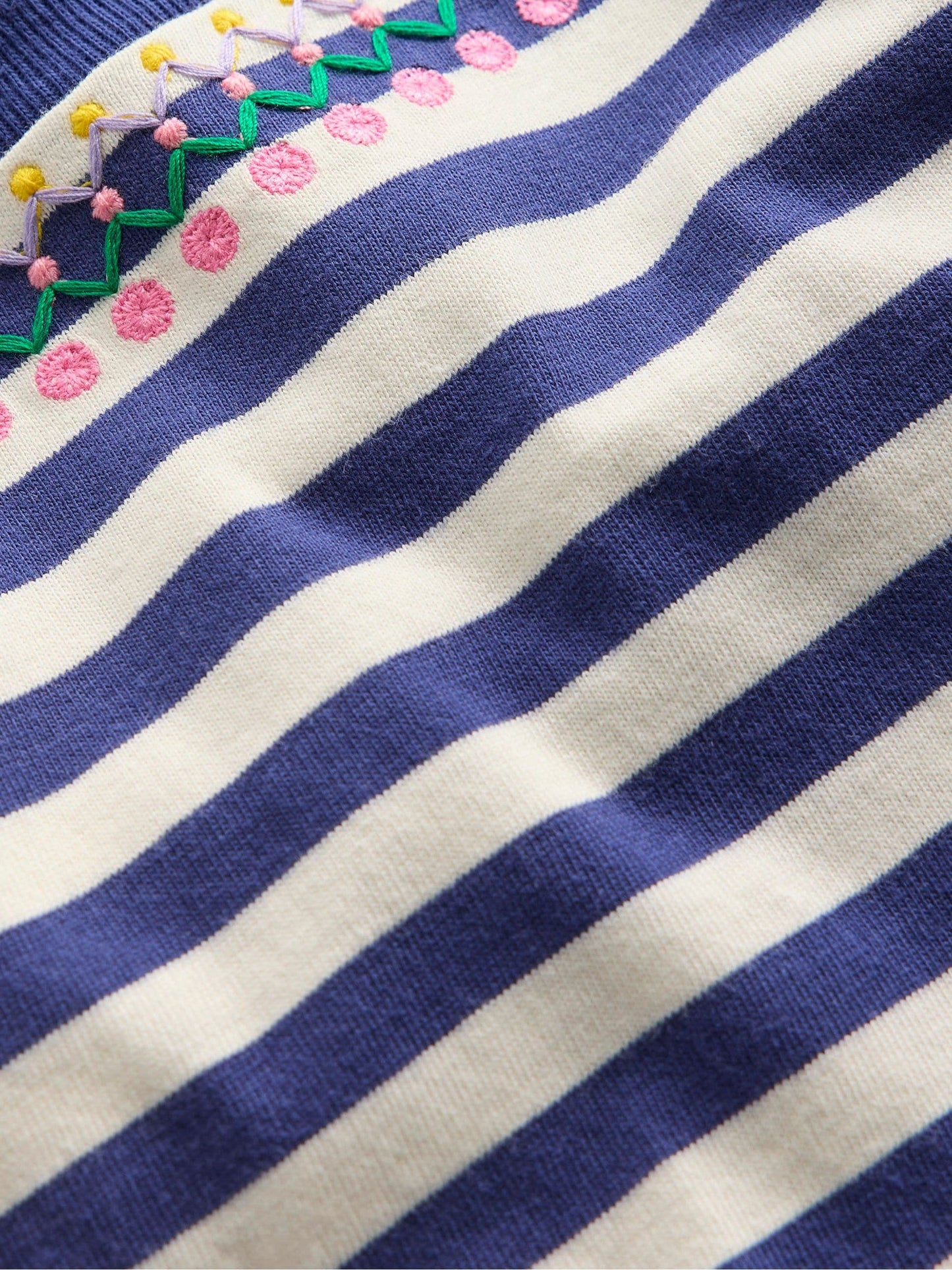 Boden Blue Relaxed Embroidered T-Shirt image 3