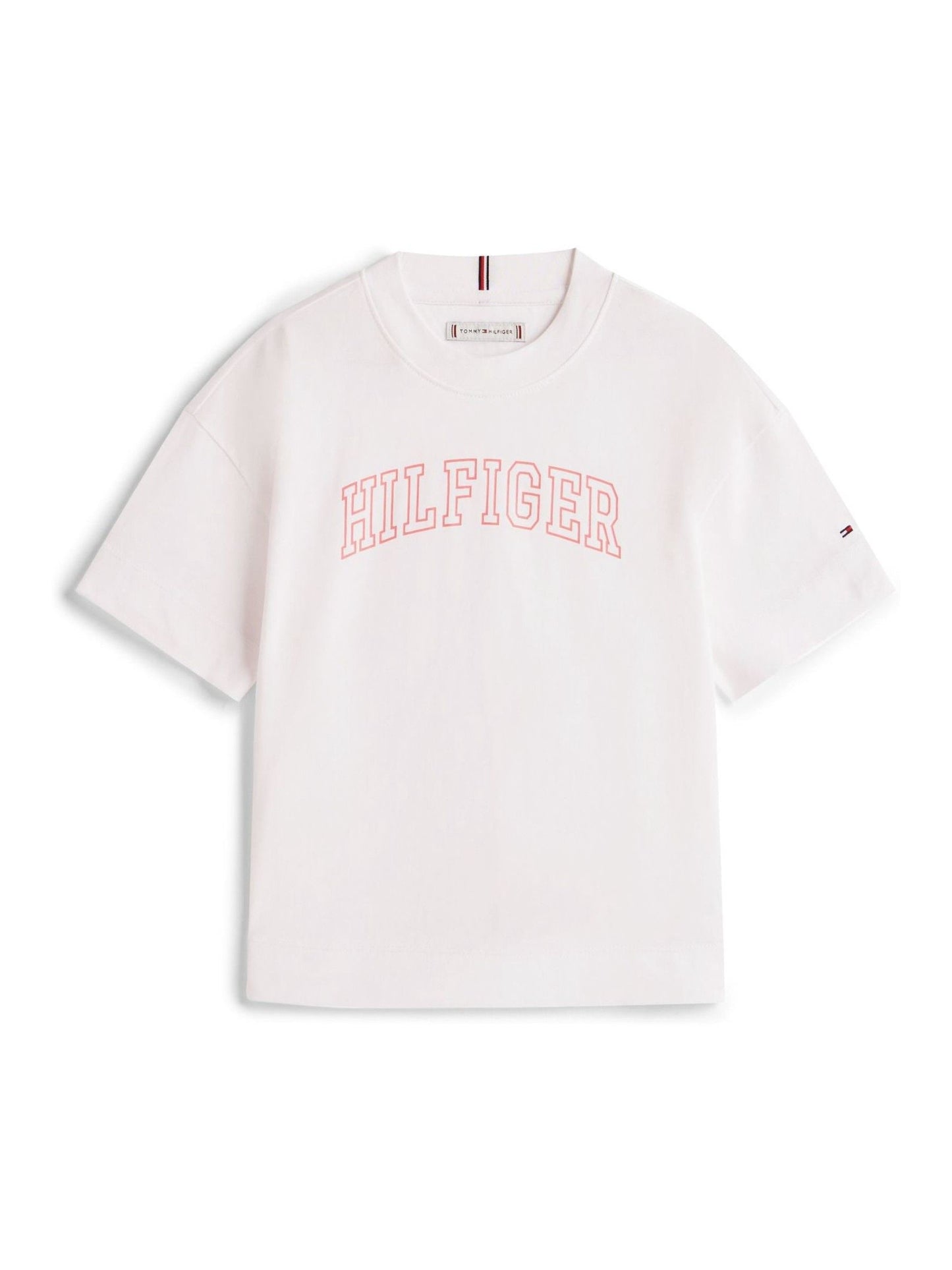 Tommy Hilfiger White Logo Jersey Crew Neck T-Shirt image 5
