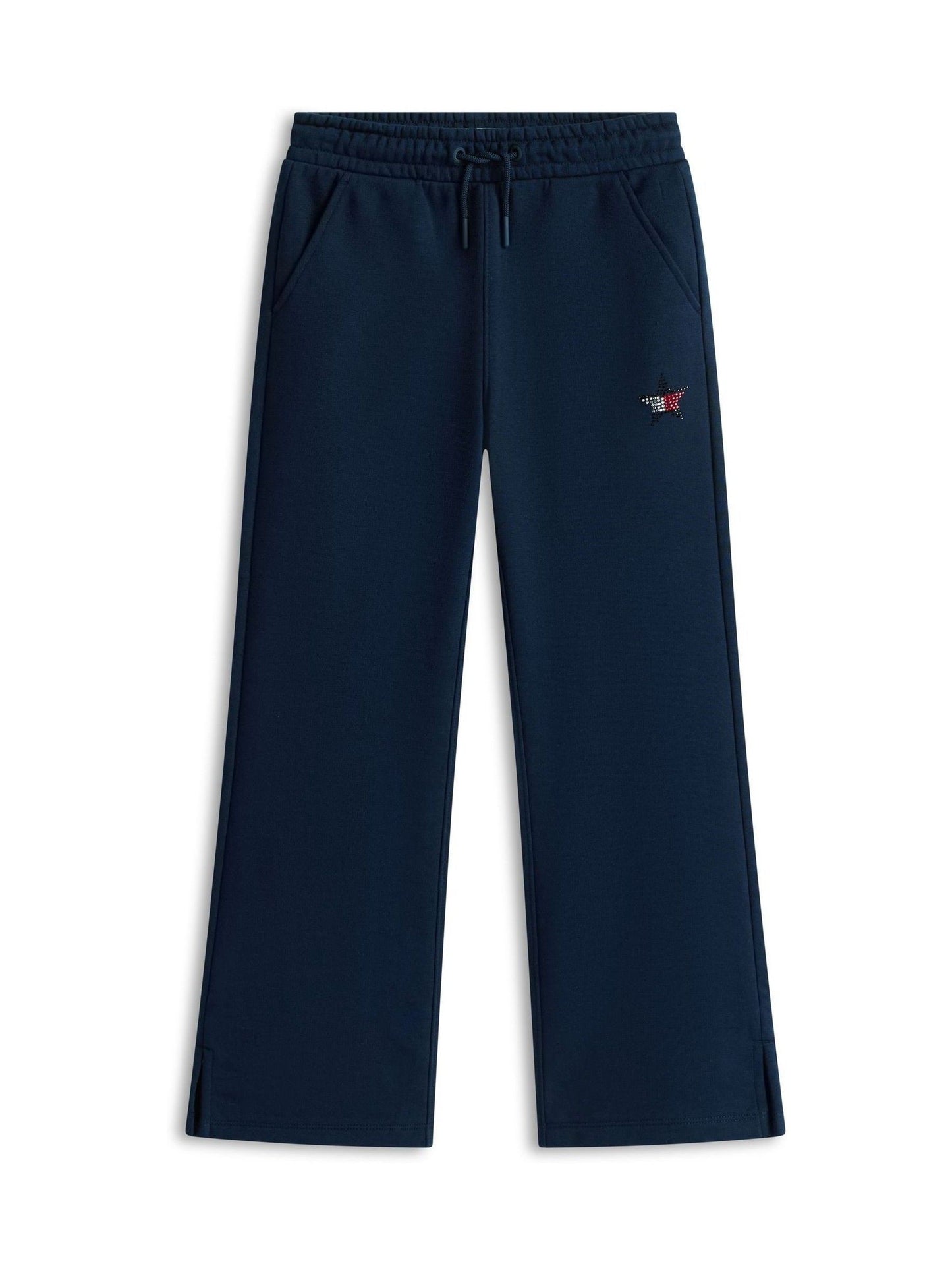 Tommy Hilfiger Blue Diamanté Star Flag Wide Leg Joggers image 5