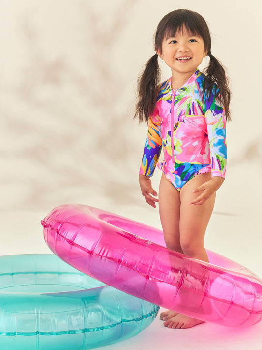 Dsiney Kidz - Bright Tropical Sunsafe Long Sleeve Swimsuit (3mths-7yrs) image 2