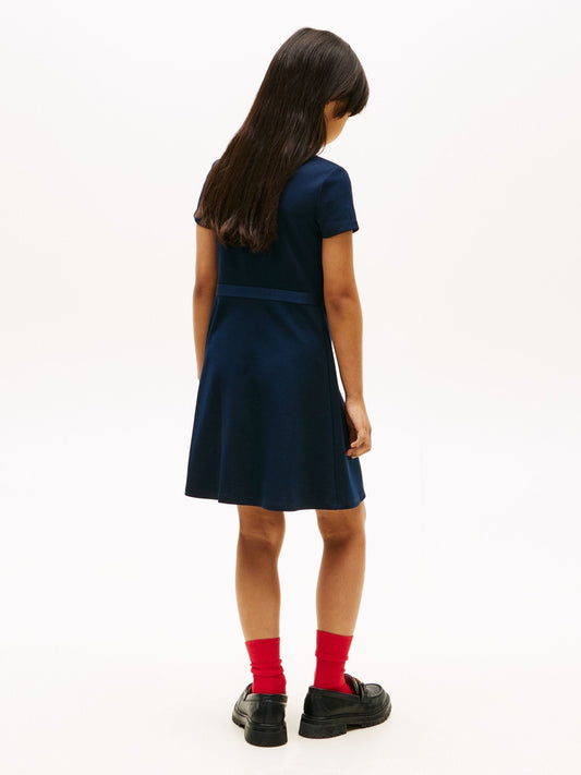 Tommy Hilfiger Blue Essential Short Sleeve Skater Dress image 2