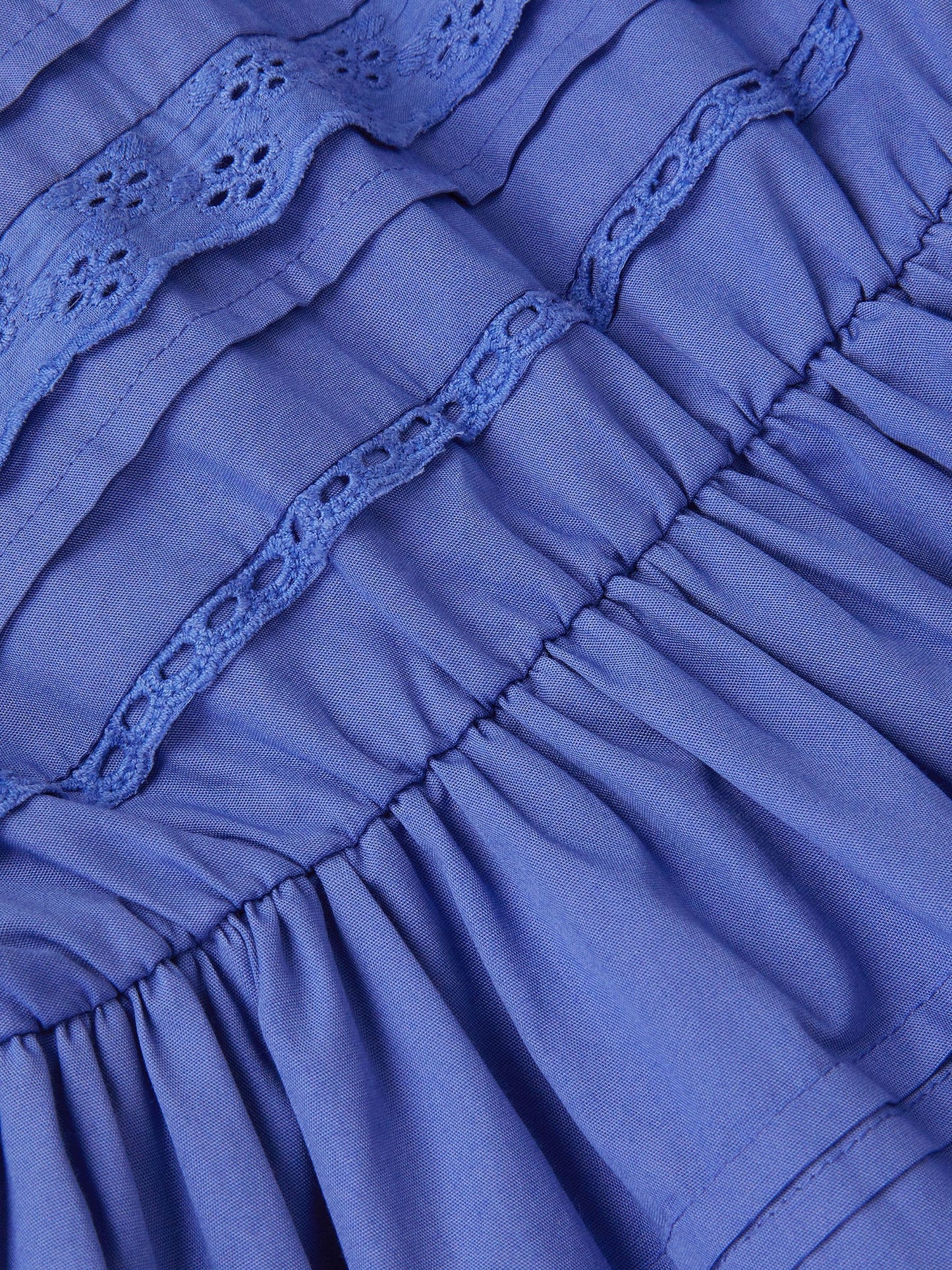 Monsoon Blue Broderie Tiered Dress image 4