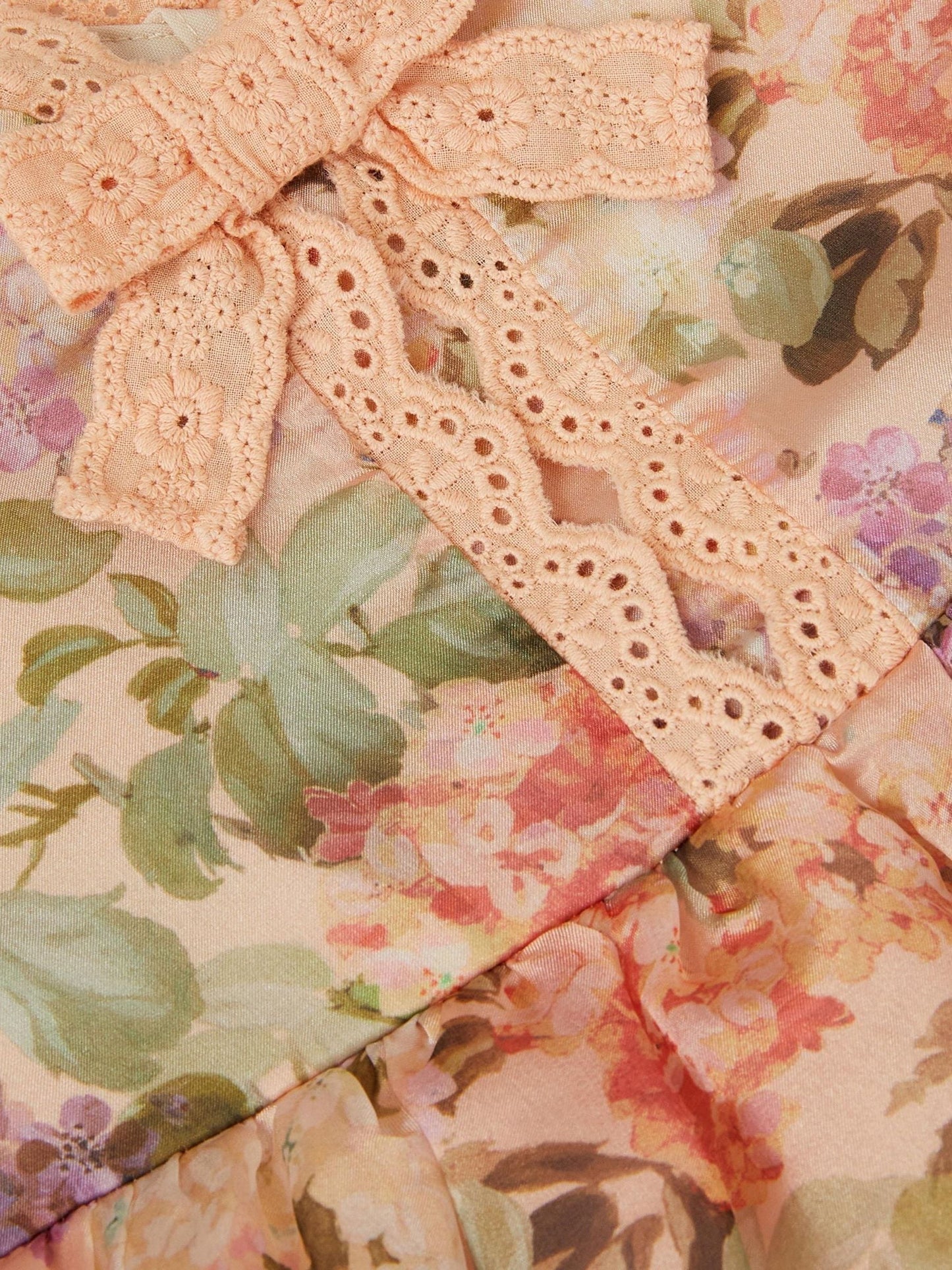 Monsoon Orange Baby Alma Floral Print Lace Dress image 4