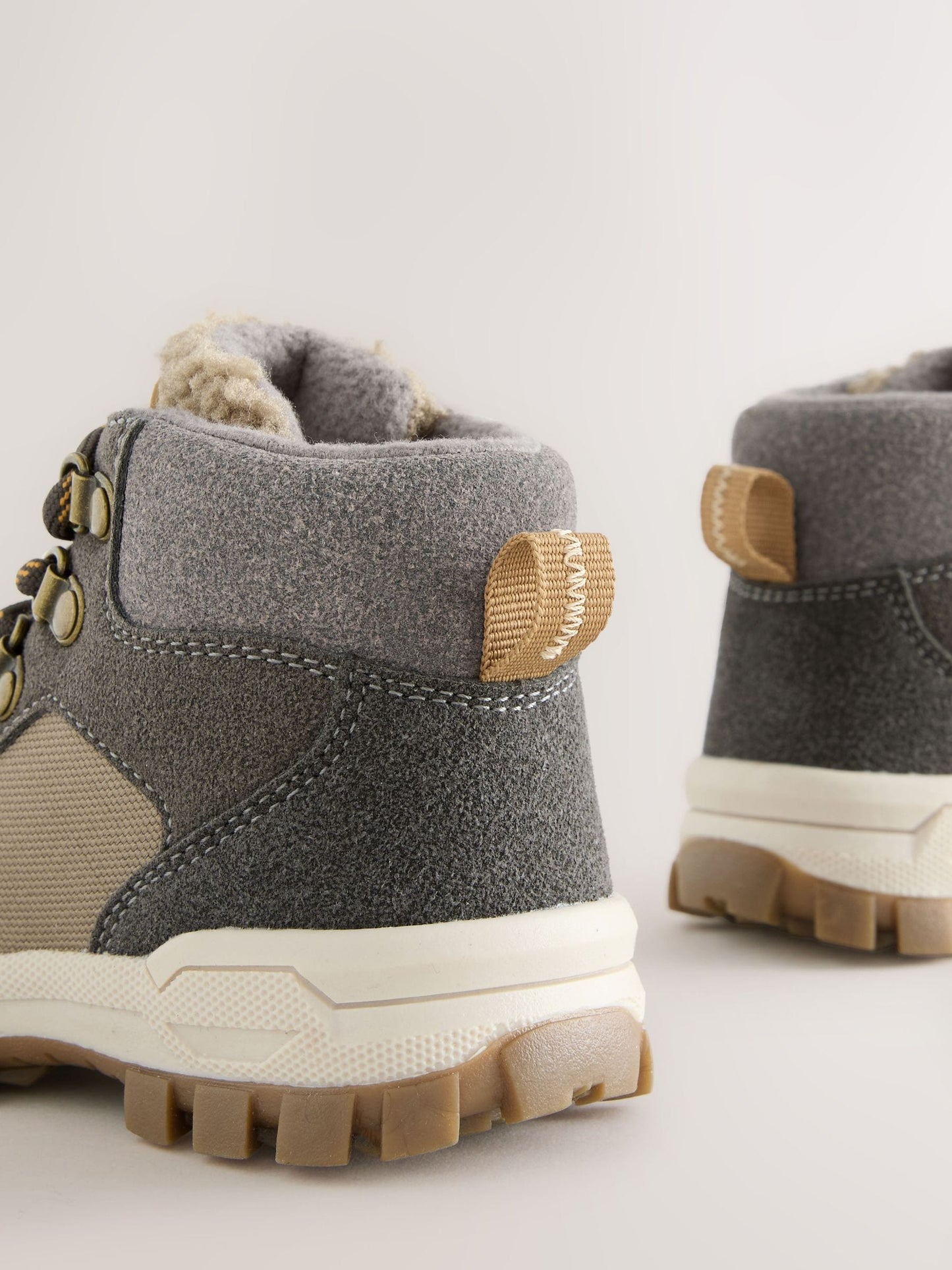 Grey Standard Fit (F) Lace up Walking Boots image 7