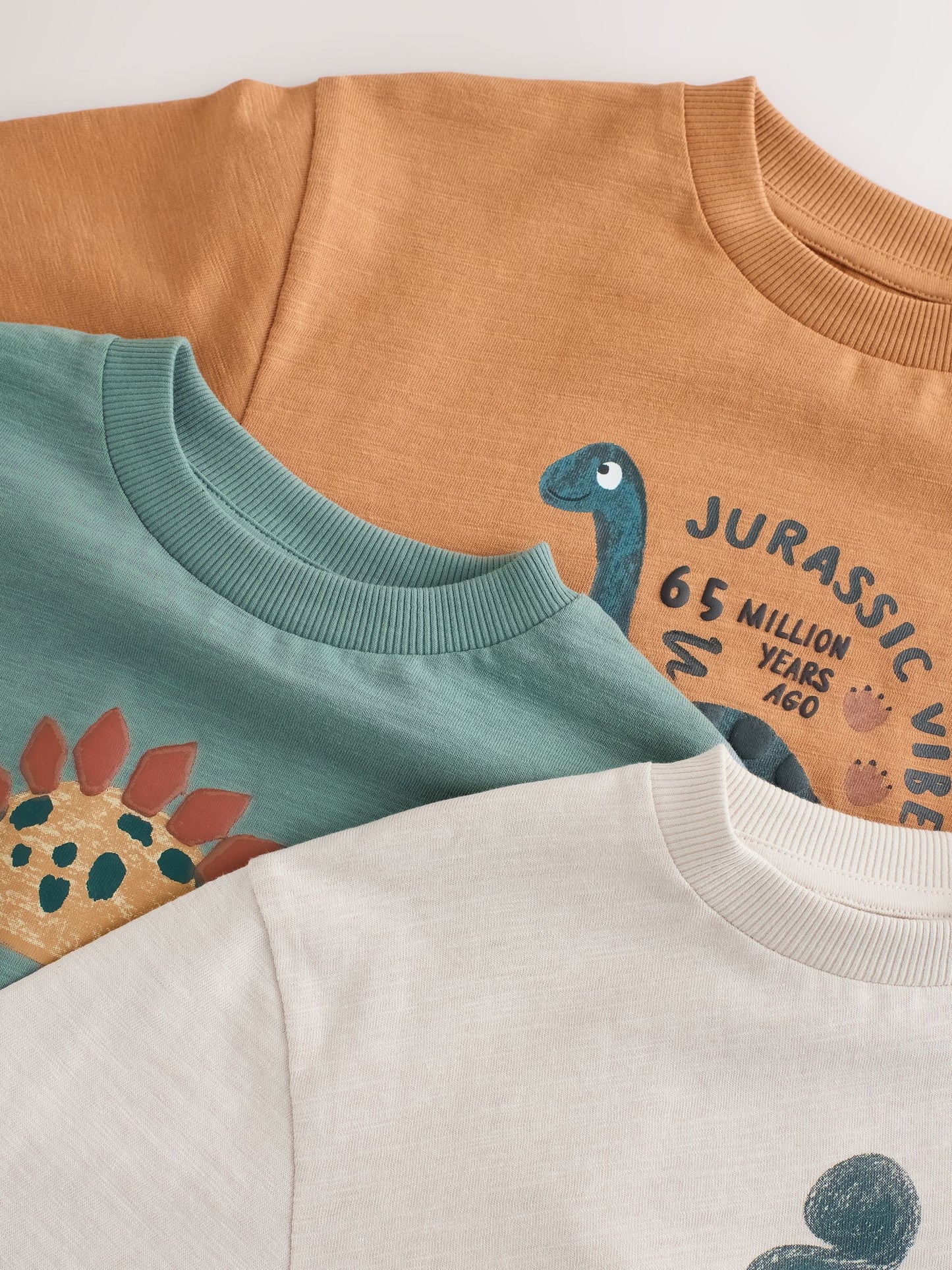Dsiney Kidz - Brown Dinosaur Long Sleeve Graphic T-Shirts 3 Pack (3mths-7yrs) image 7