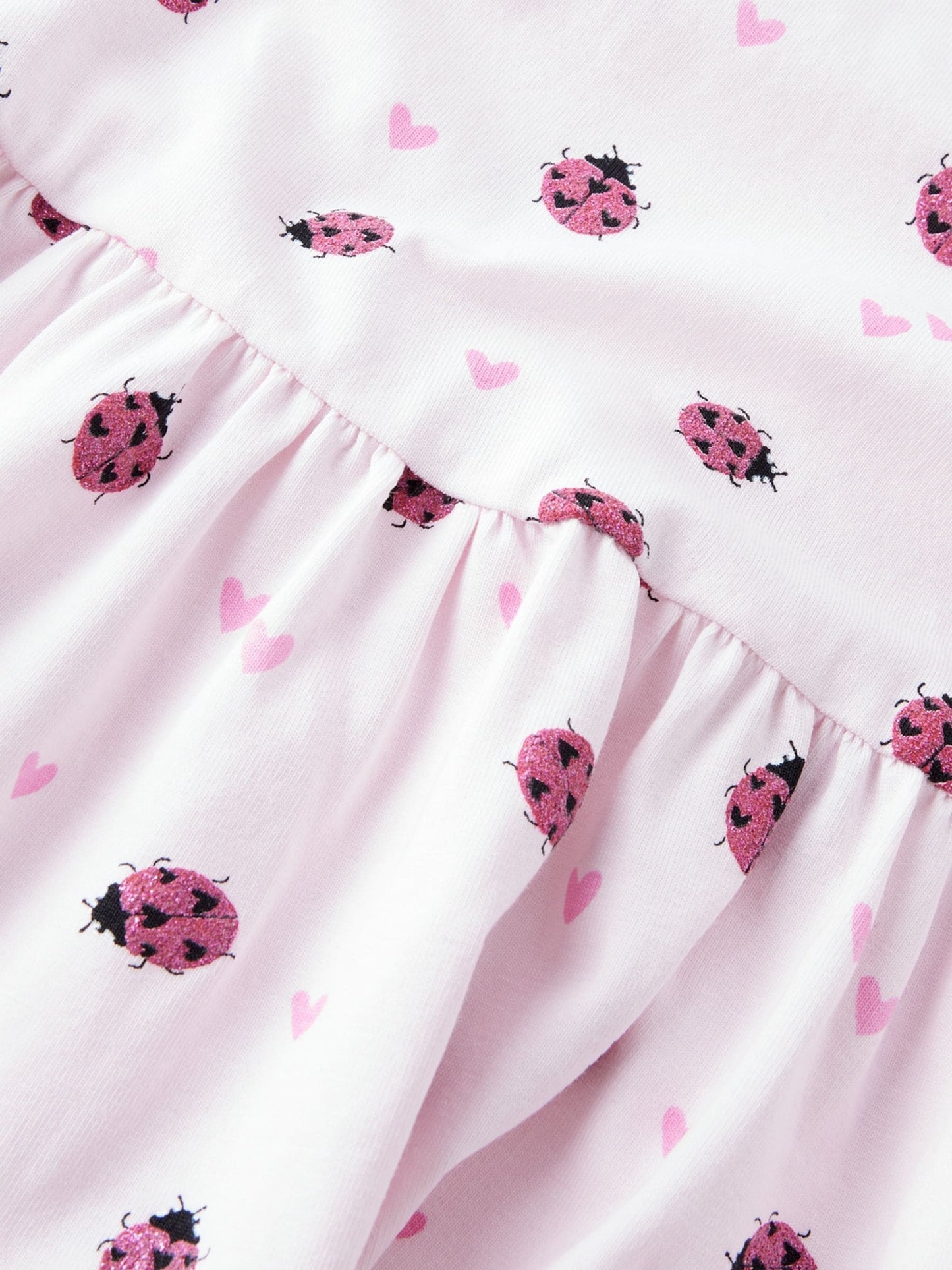 Name It Pink Print Lady Bird Cotton Dress image 3