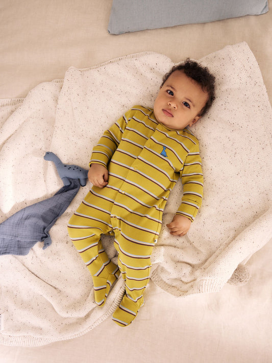 Green Dinosaur Baby Sleepsuits 3 Pack (0mths-2yrs) - image 2