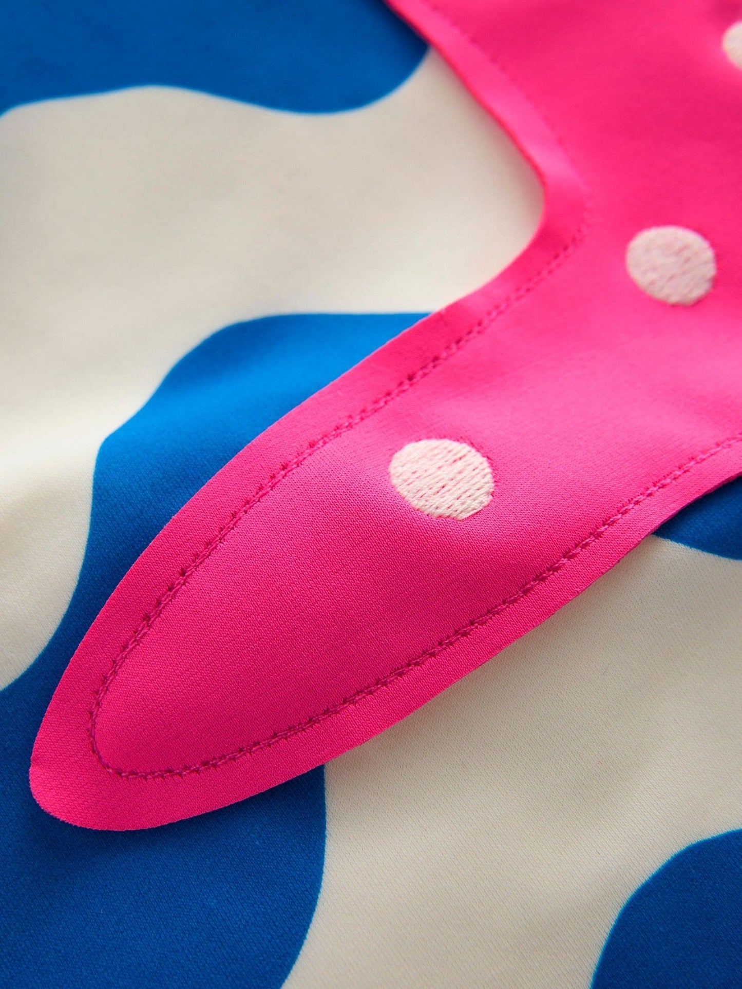 Boden Blue One Shoulder Appliqué Swimsuit image 3