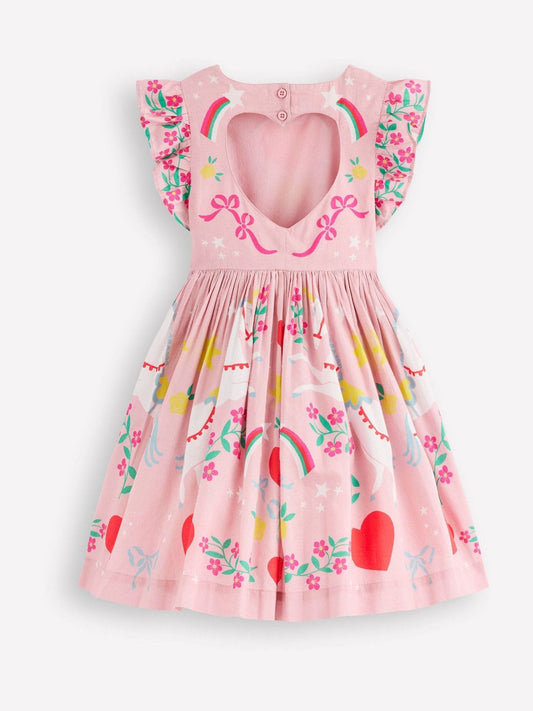 Dsiney Kidz - Boden Pink Heart Back Dress image 2