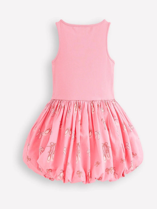 Dsiney Kidz - Boden Pink Bubble Hem Rib Dress image 2