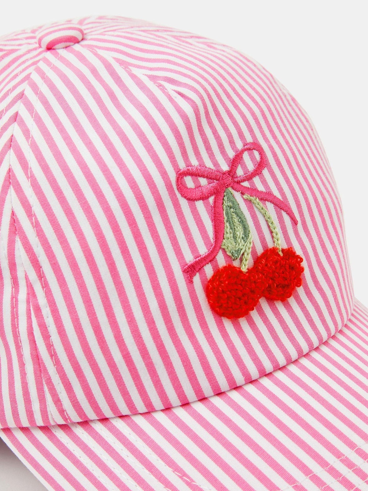 Angels By Accessorize Pink Cherry Stripe Cap image 2