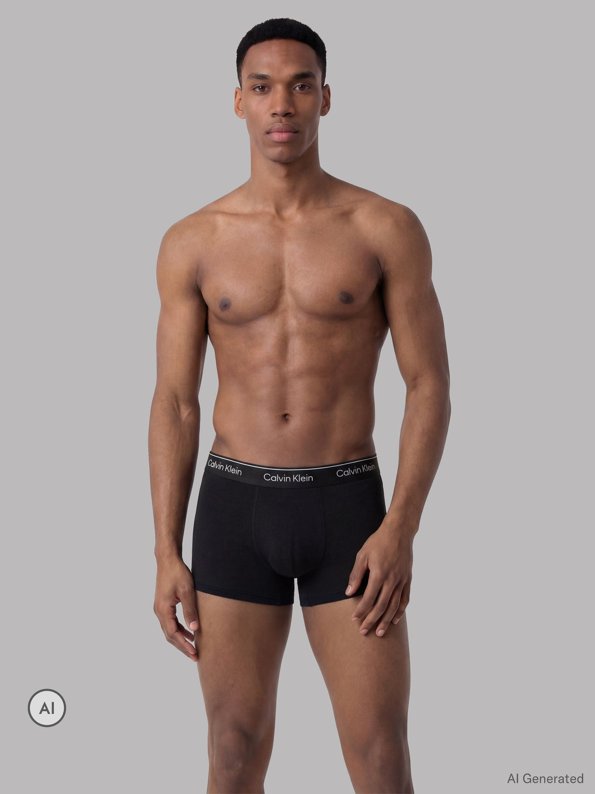 Dsiney Kidz - Calvin Klein Black/Green/Pink Waistband Icon Cotton Stretch Boxer Trunks 3 Pack image 3