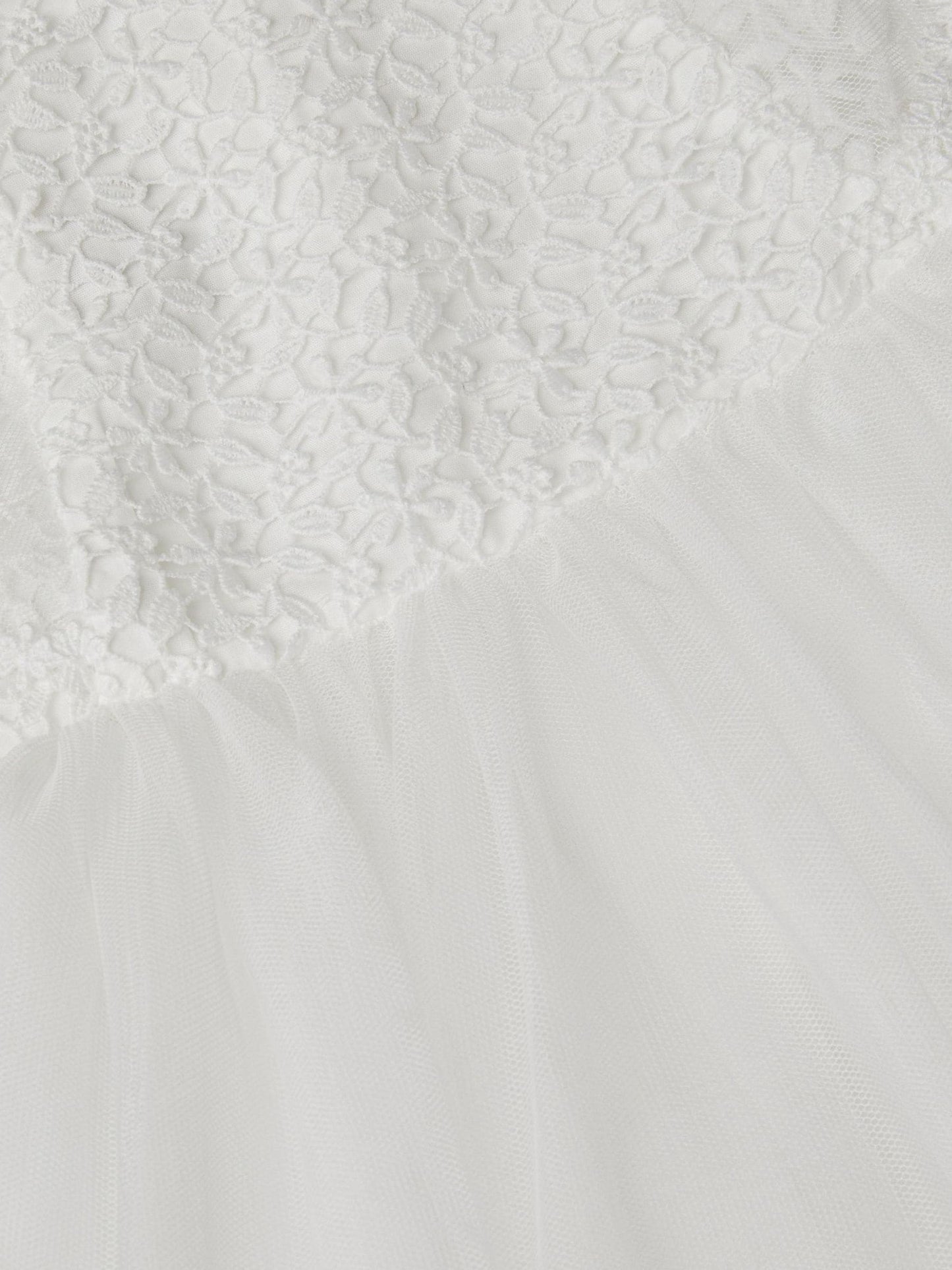 Monsoon Cream Baby Flutter Sleeve Floral Embroidered Tulle Dress image 3
