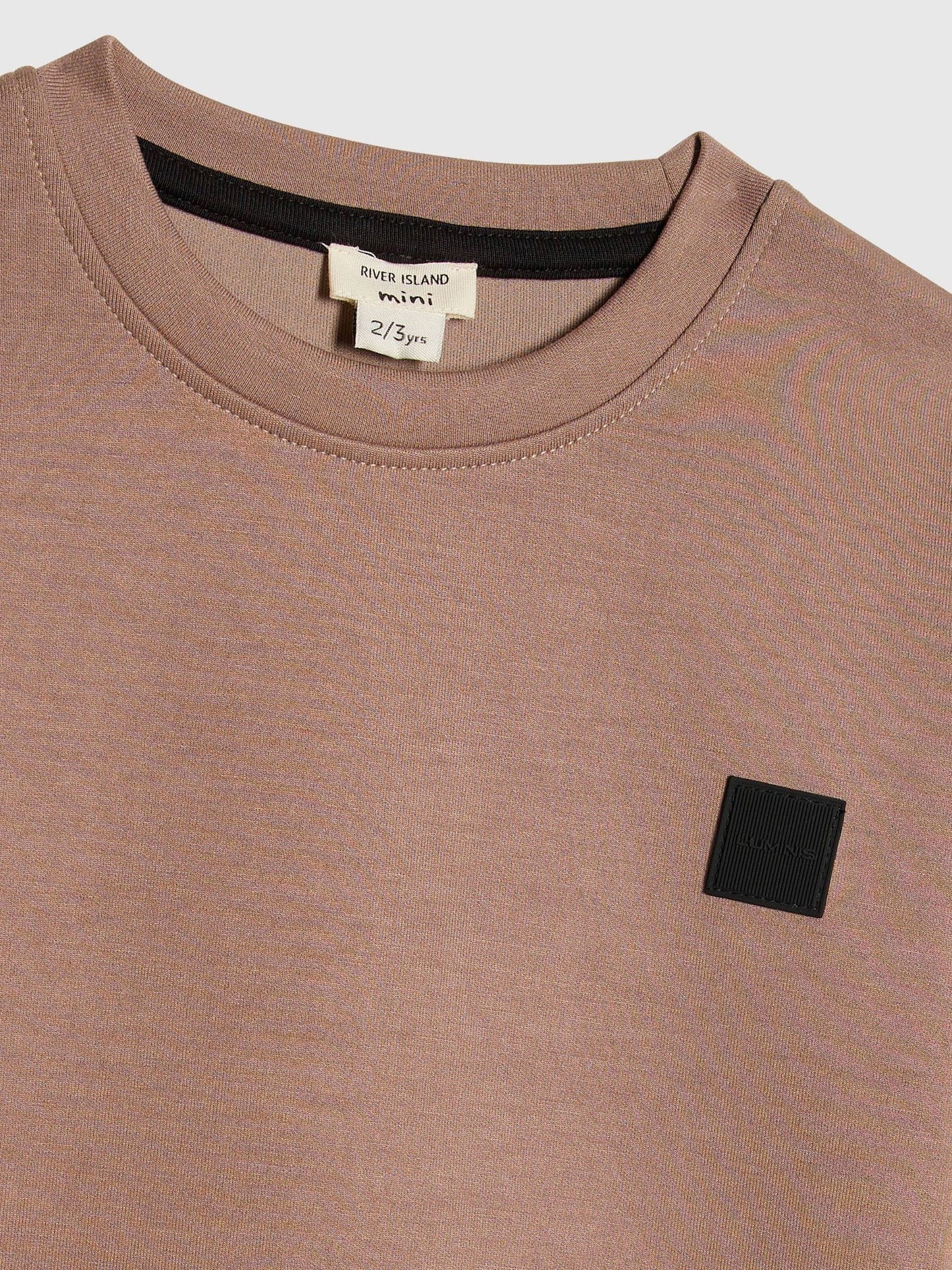 River Island Brown Oversized Scuba T-Shirt & Shorts Set image 5
